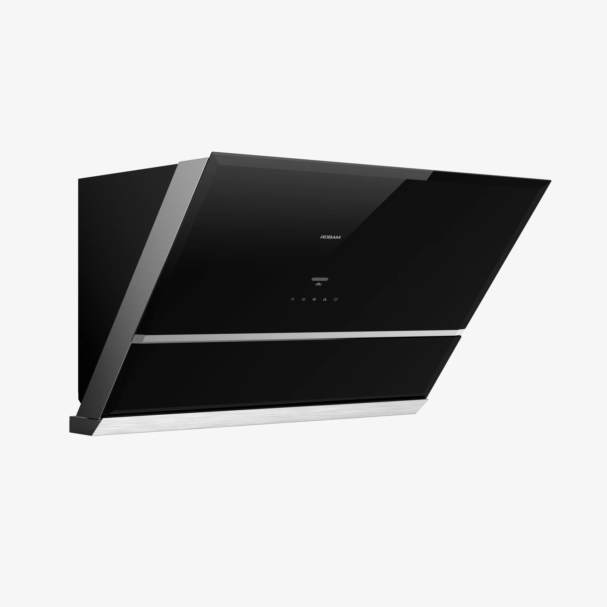ROBAM R-Max 30-Inch 1050 CFM Pro Suction & Slant Vent Range Hood in Black Tempered Glass (A672) - Image 3