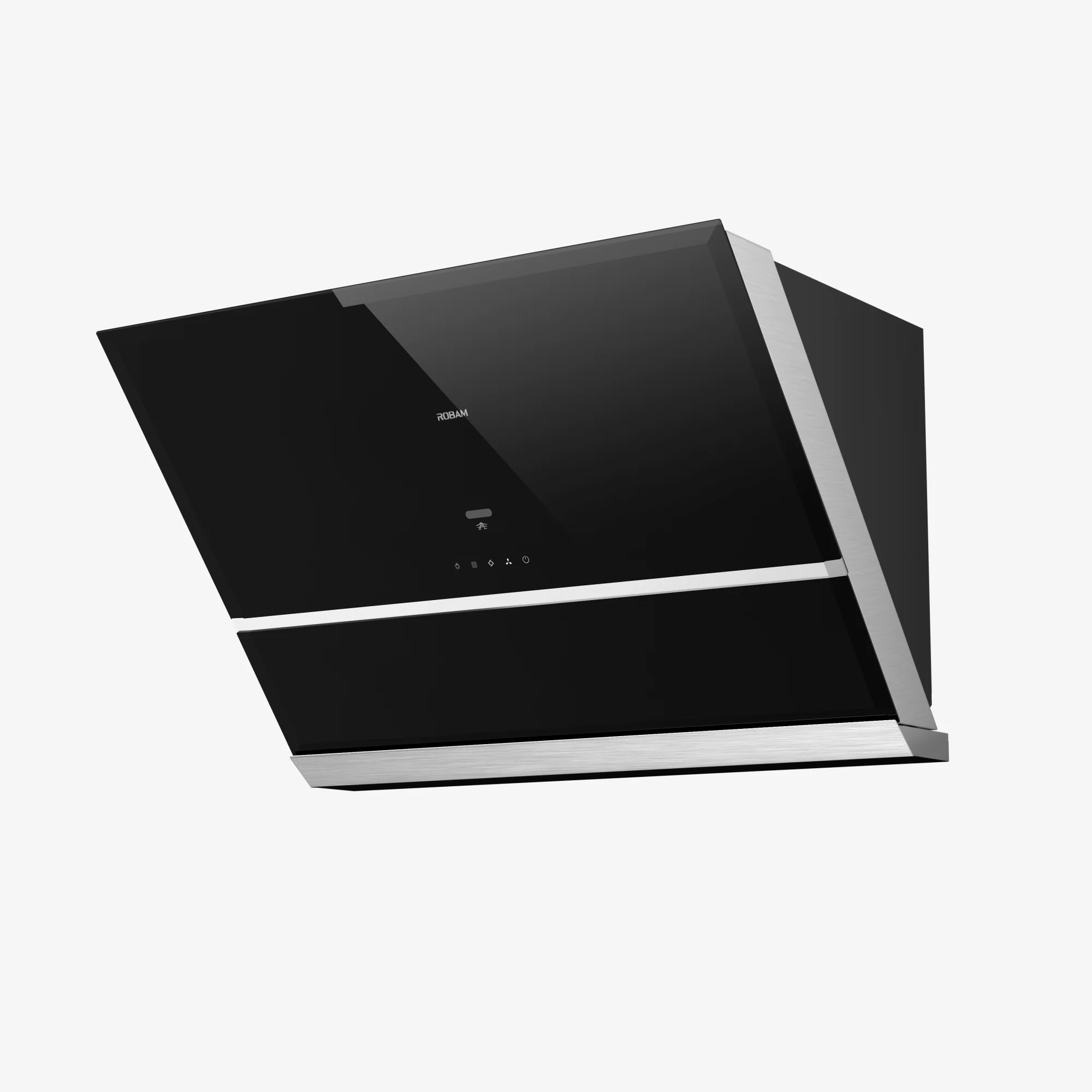 ROBAM R-Max 30-Inch 1050 CFM Pro Suction & Slant Vent Range Hood in Black Tempered Glass (A672) - Image 4