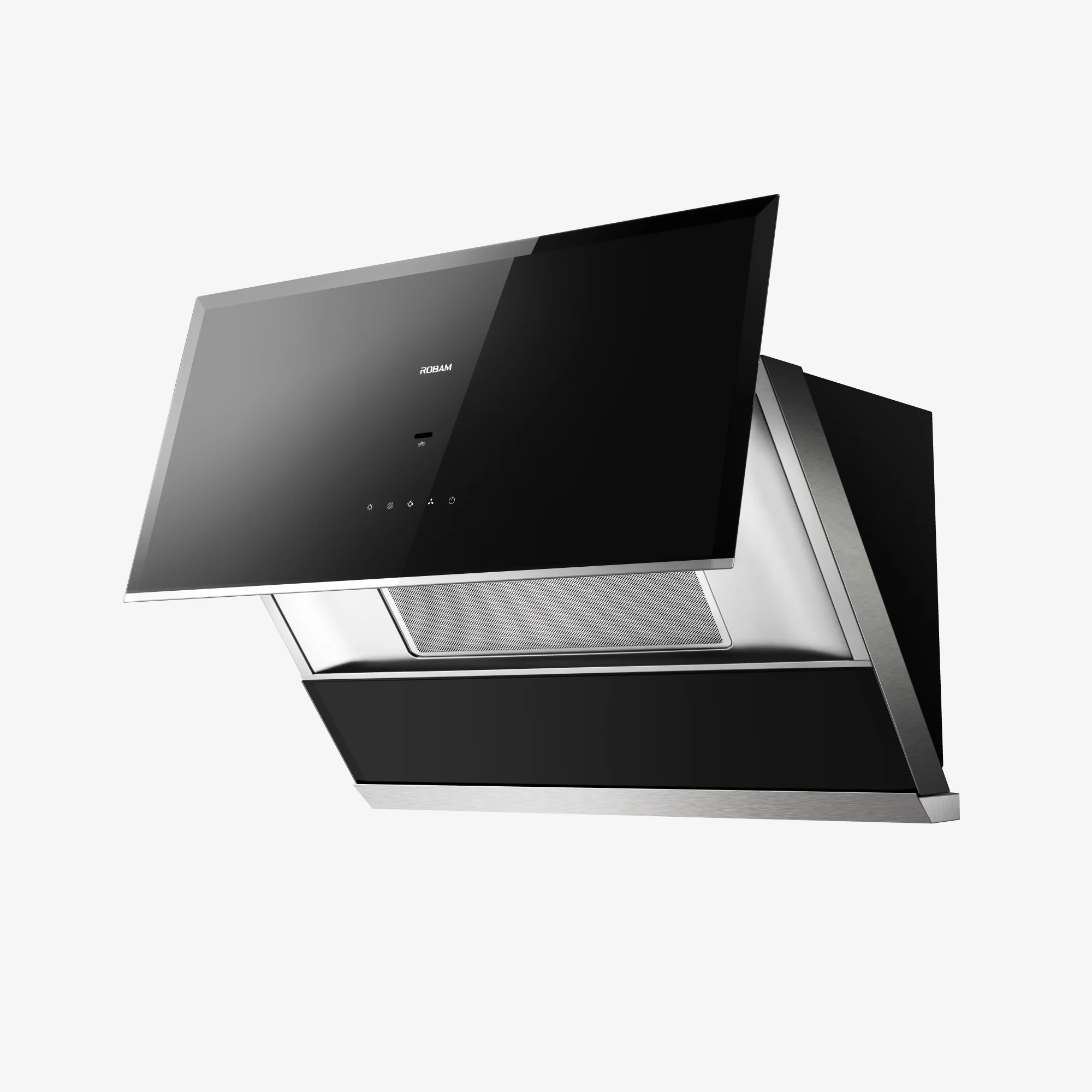 ROBAM R-Max 30-Inch 1050 CFM Pro Suction & Slant Vent Range Hood in Black Tempered Glass (A672) - Image 5