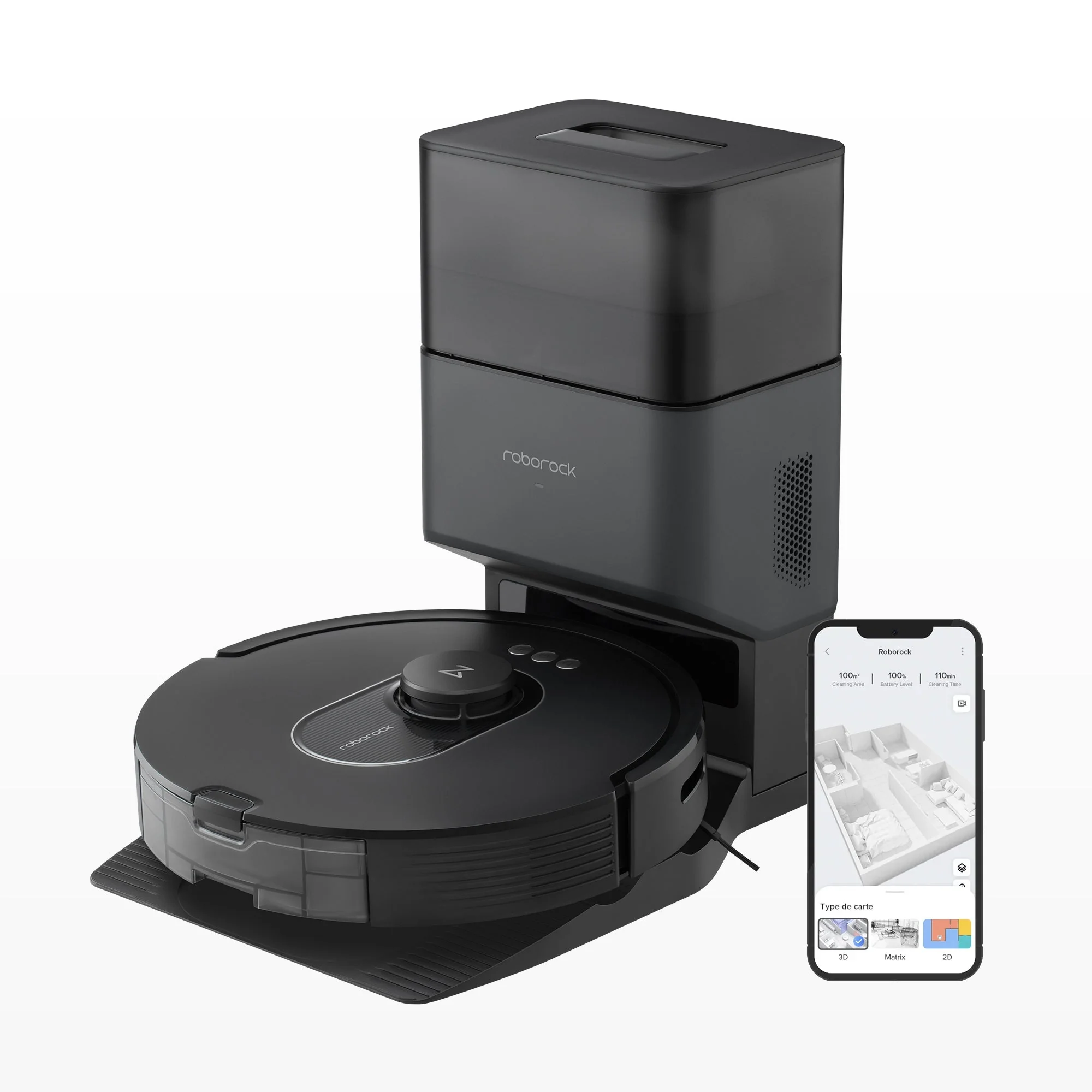 Roborock Q5 Max+ Robot Vacuum Cleaner, 5500Pa, Smart navigation wand Auto-Empty Dock - Image 2