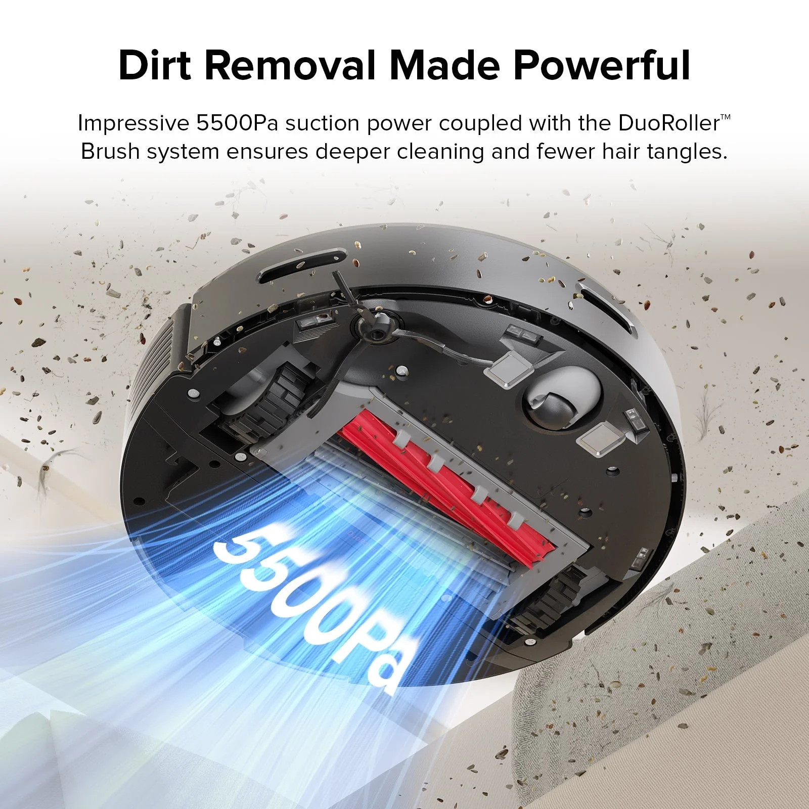 Roborock Q5 Max+ Robot Vacuum Cleaner, 5500Pa, Smart navigation wand Auto-Empty Dock - Image 4