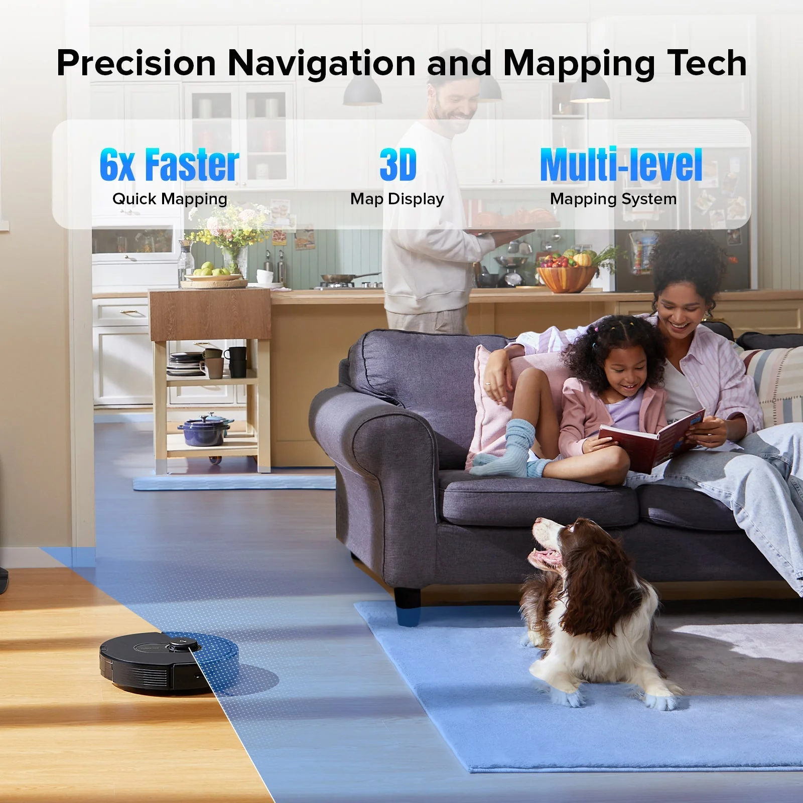 Roborock Q5 Max+ Robot Vacuum Cleaner, 5500Pa, Smart navigation wand Auto-Empty Dock - Image 5