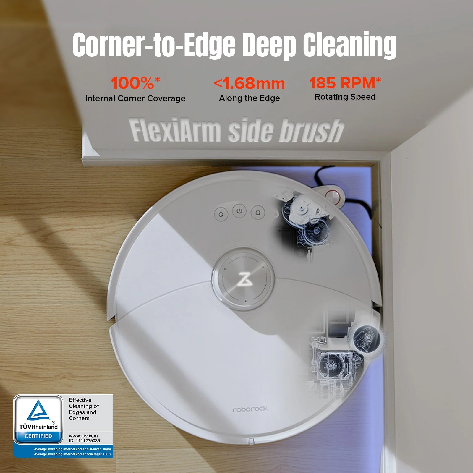 Roborock S8 MaxV Ultra with 8-in-1 RockDock® Ultra, 10,000 Pa, Liftable brush & Mop and Multifunction dock and - Image 11