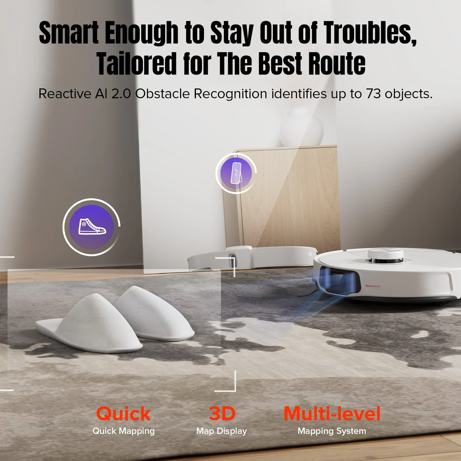 Roborock S8 MaxV Ultra with 8-in-1 RockDock® Ultra, 10,000 Pa, Liftable brush & Mop and Multifunction dock and - Image 14