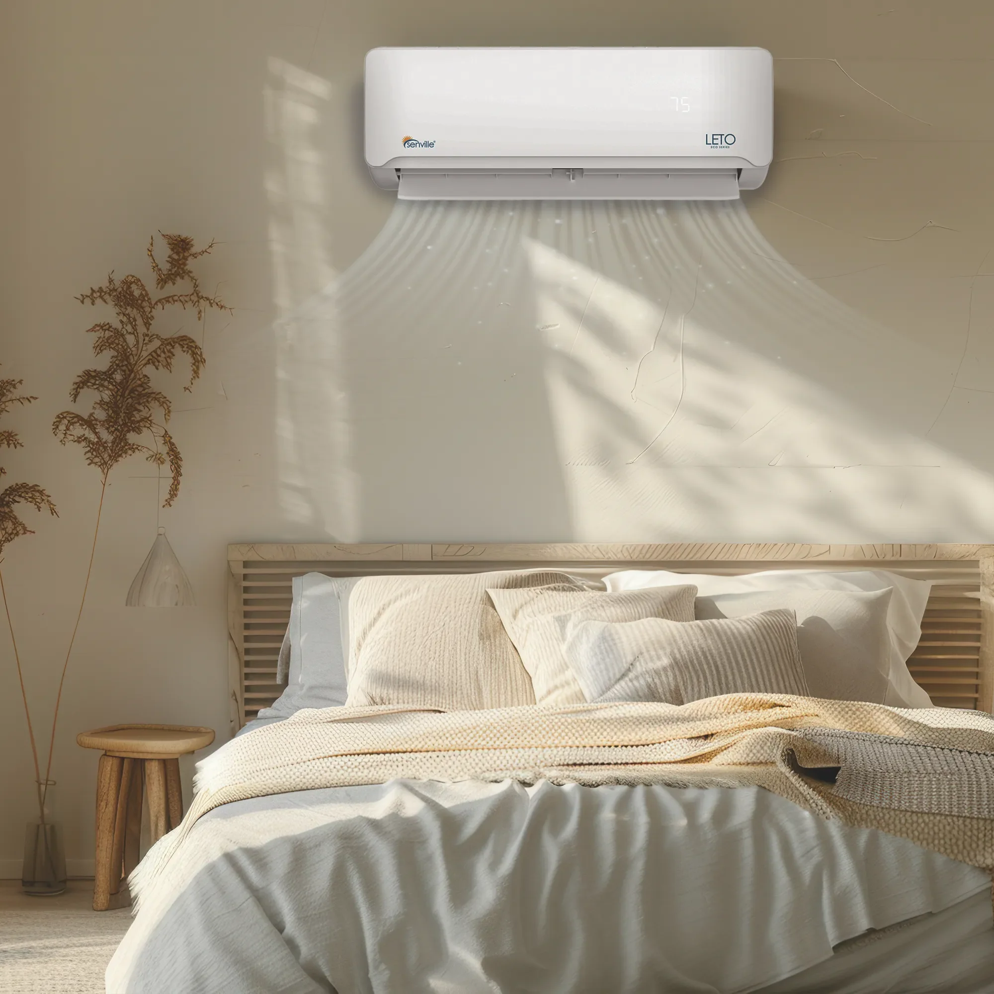 Senville LETO Series 12K BTU Mini Split with 21.3 SEER2, 230 Ductless Air Conditoner and Heat Pump Condenser with Wall Mount Air Handler (SENL-12CD/220) - Image 3