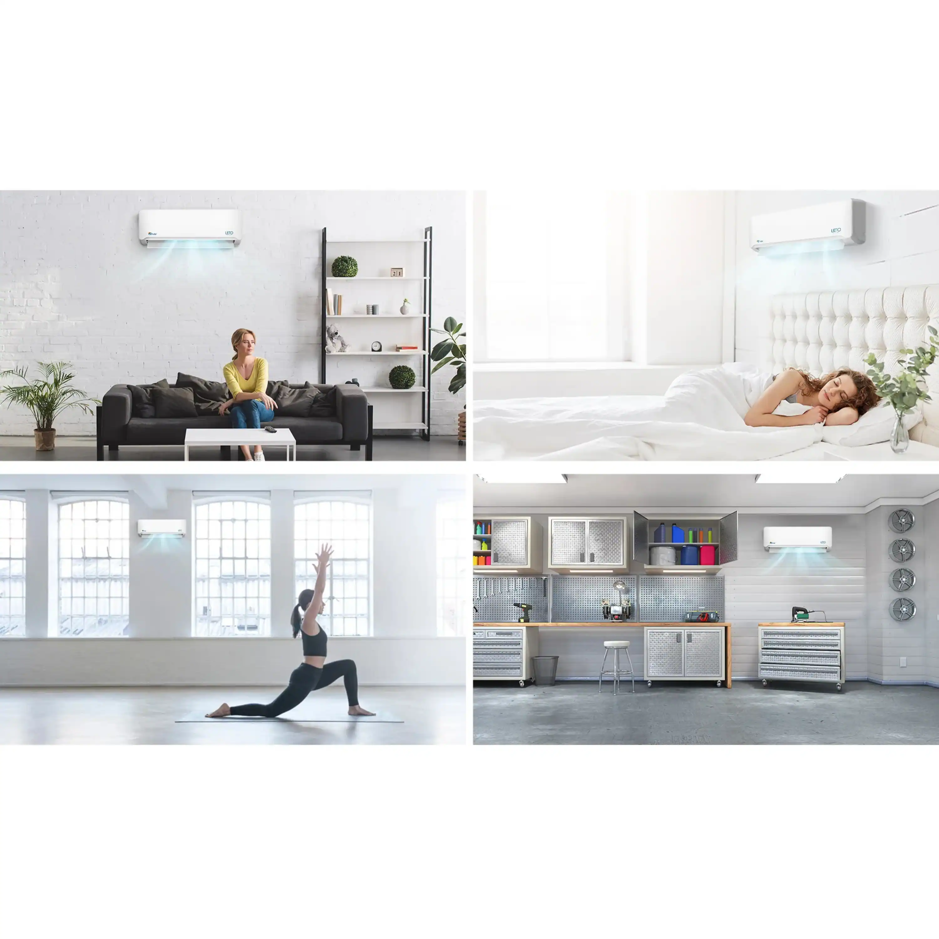 Senville LETO Series 12K BTU Mini Split with 21.3 SEER2, 230 Ductless Air Conditoner and Heat Pump Condenser with Wall Mount Air Handler (SENL-12CD/220) - Image 9