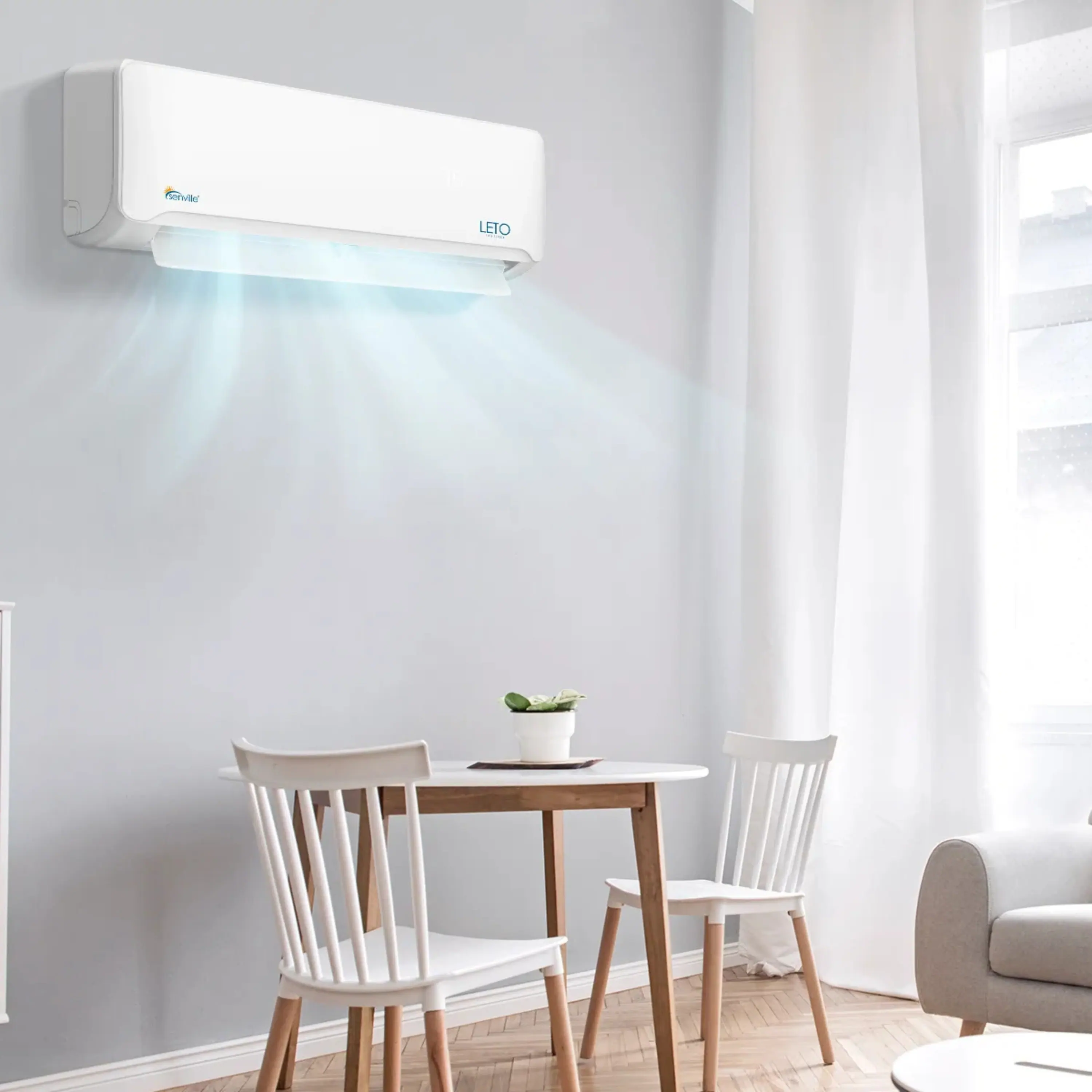 Senville LETO Series 18K BTU Mini Split with 19.2 SEER2, 230V Ductless Air Conditioner and Heat Pump Condenser with Wall Mount Air Handler (SENL-18CD) - Image 5