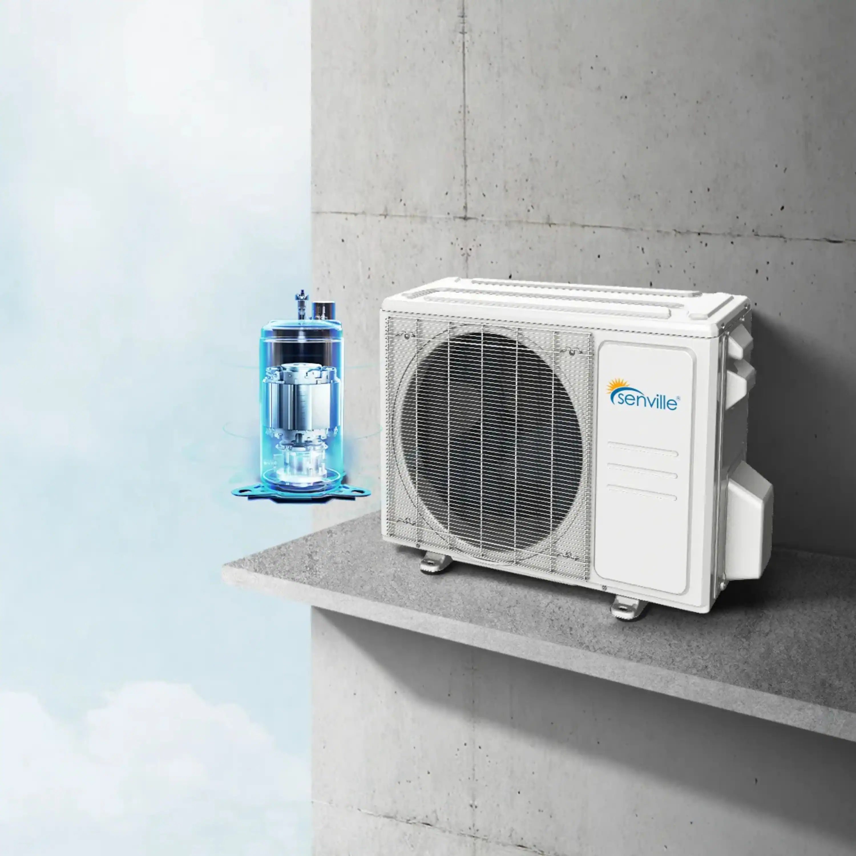 Senville LETO Series 24K BTU Mini Split with 18.7 SEER2, 230V Ductless Air Conditioner and Heat Pump Condenser with Wall Mount Air Handler (SENL-24CD) - Image 10