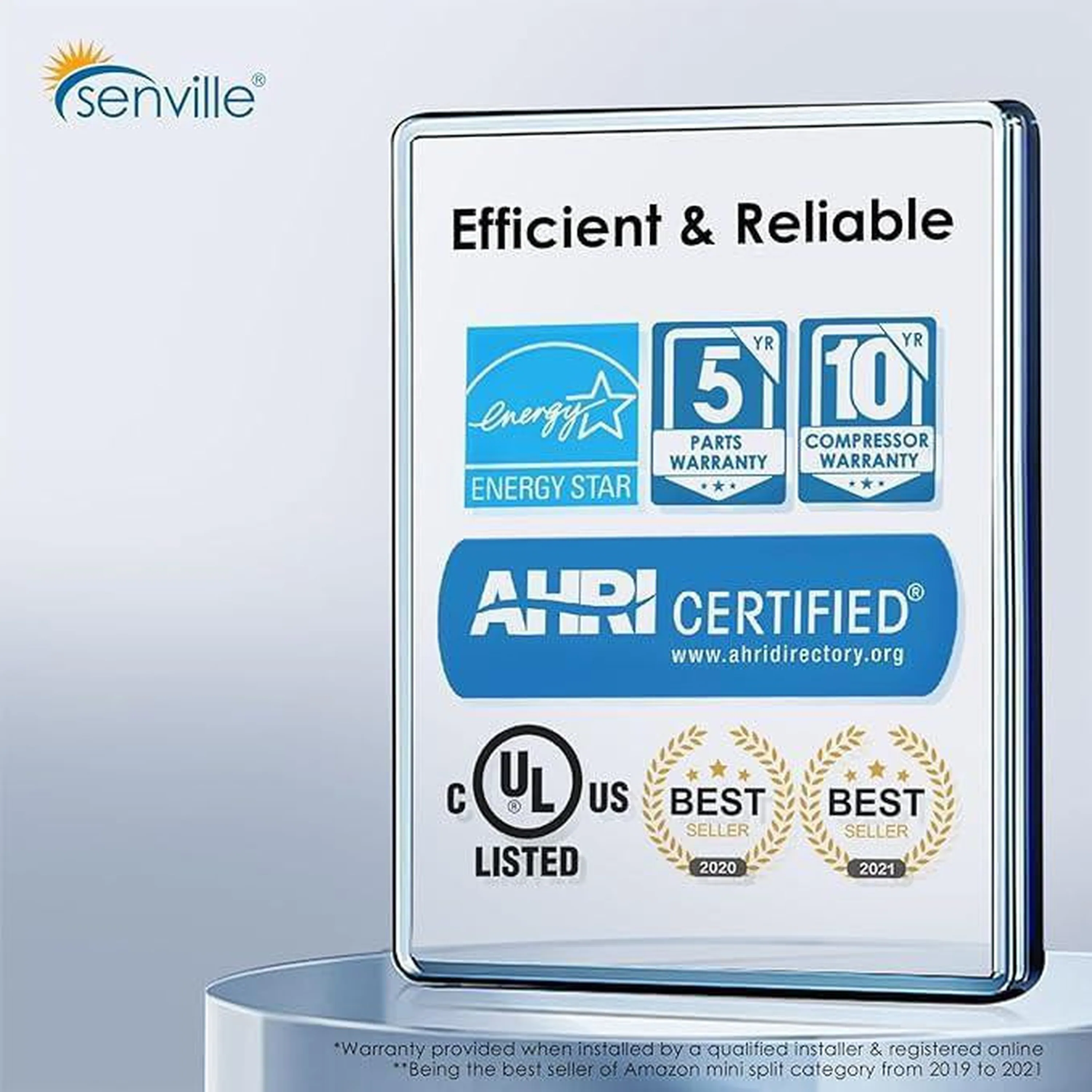 Senville ELITE 12K BTU Mini Split Ductless Air Conditioner and Heat Pump Condenser with Wall Mount Air Handler (SENE-12EL) - Image 10