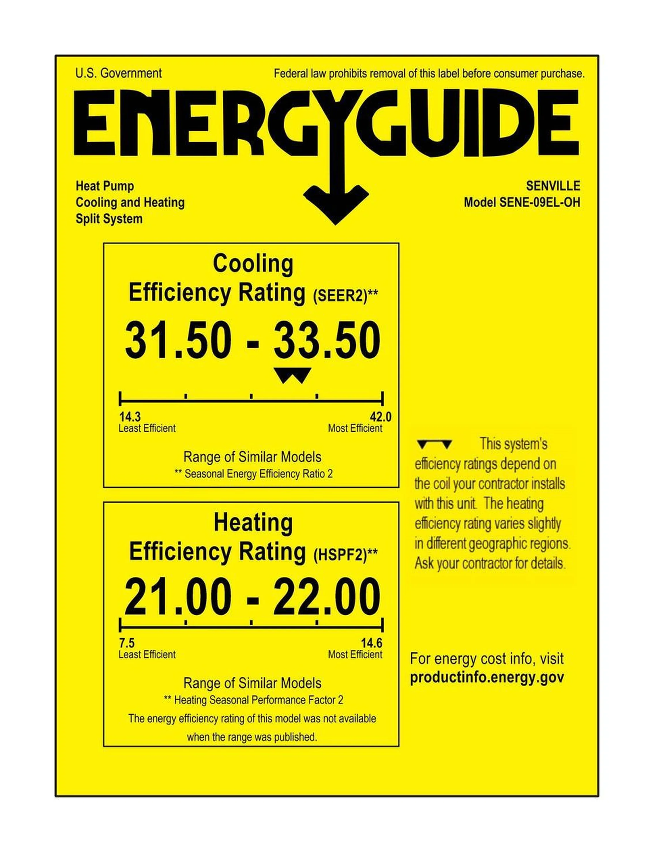 Senville ELITE 12K BTU Mini Split Ductless Air Conditioner and Heat Pump Condenser with Wall Mount Air Handler (SENE-12EL) - Image 11