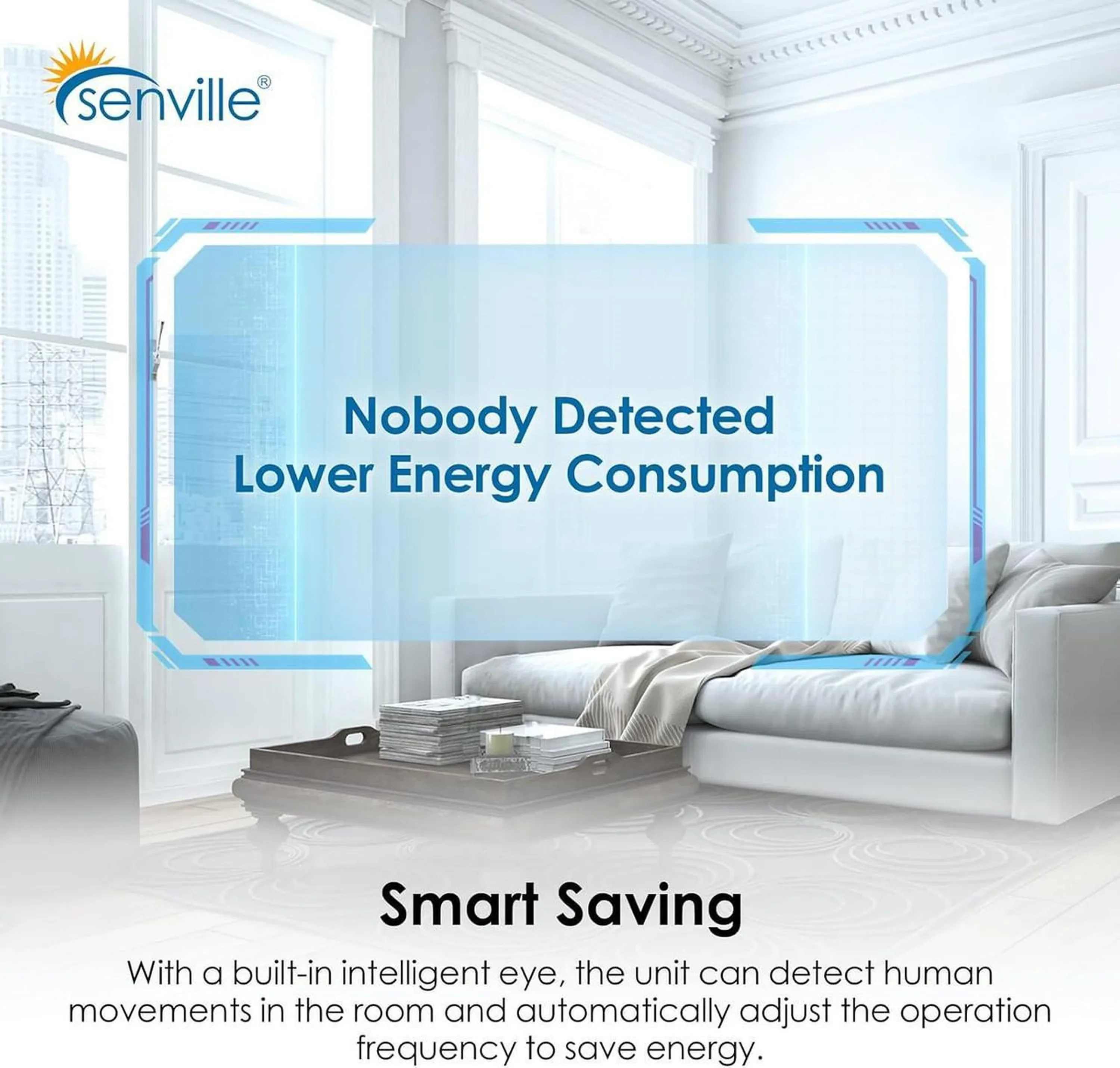 Senville ELITE 12K BTU Mini Split Ductless Air Conditioner and Heat Pump Condenser with Wall Mount Air Handler (SENE-12EL) - Image 9