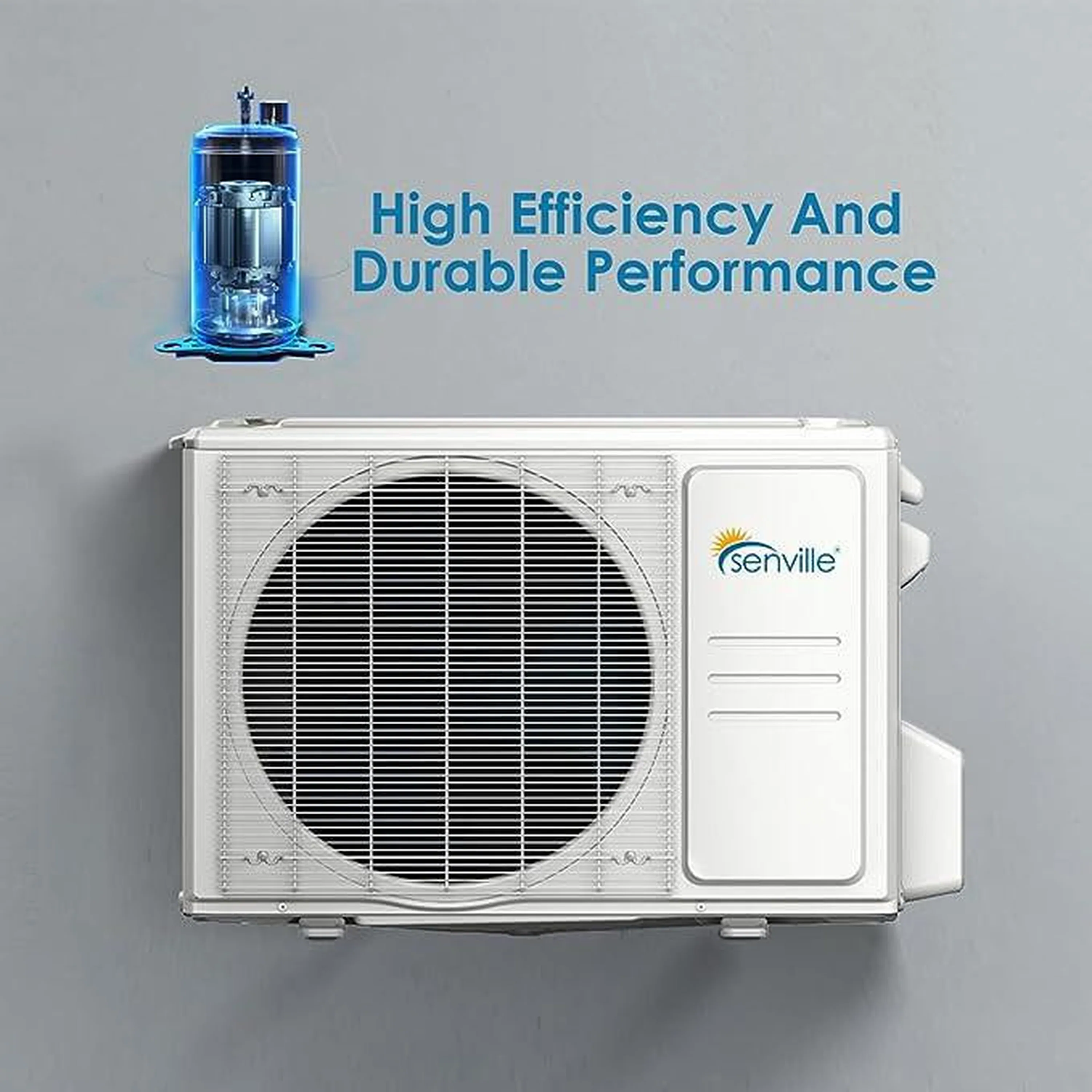 Senville LETO Series 12K BTU Mini Split with 21.2 SEER2, 115V Ductless Air Conditoner and Heat Pump Condenser with Wall Mount Air Handler (SENL/12CD/110V) - Image 5