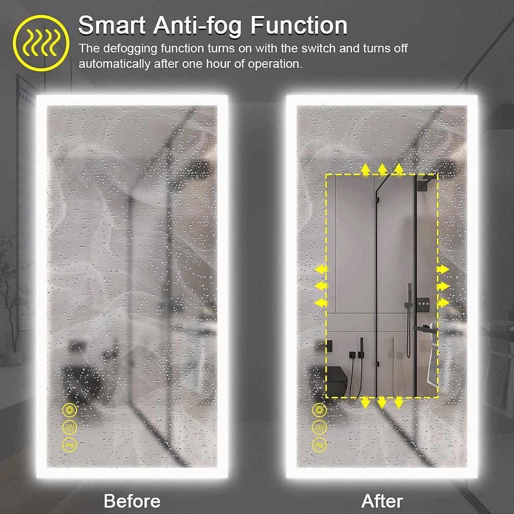 Parrot Uncle SmartGlow Dimmable LED Frameless Anti-Fog Bathroom Vanity Mirror - Image 10