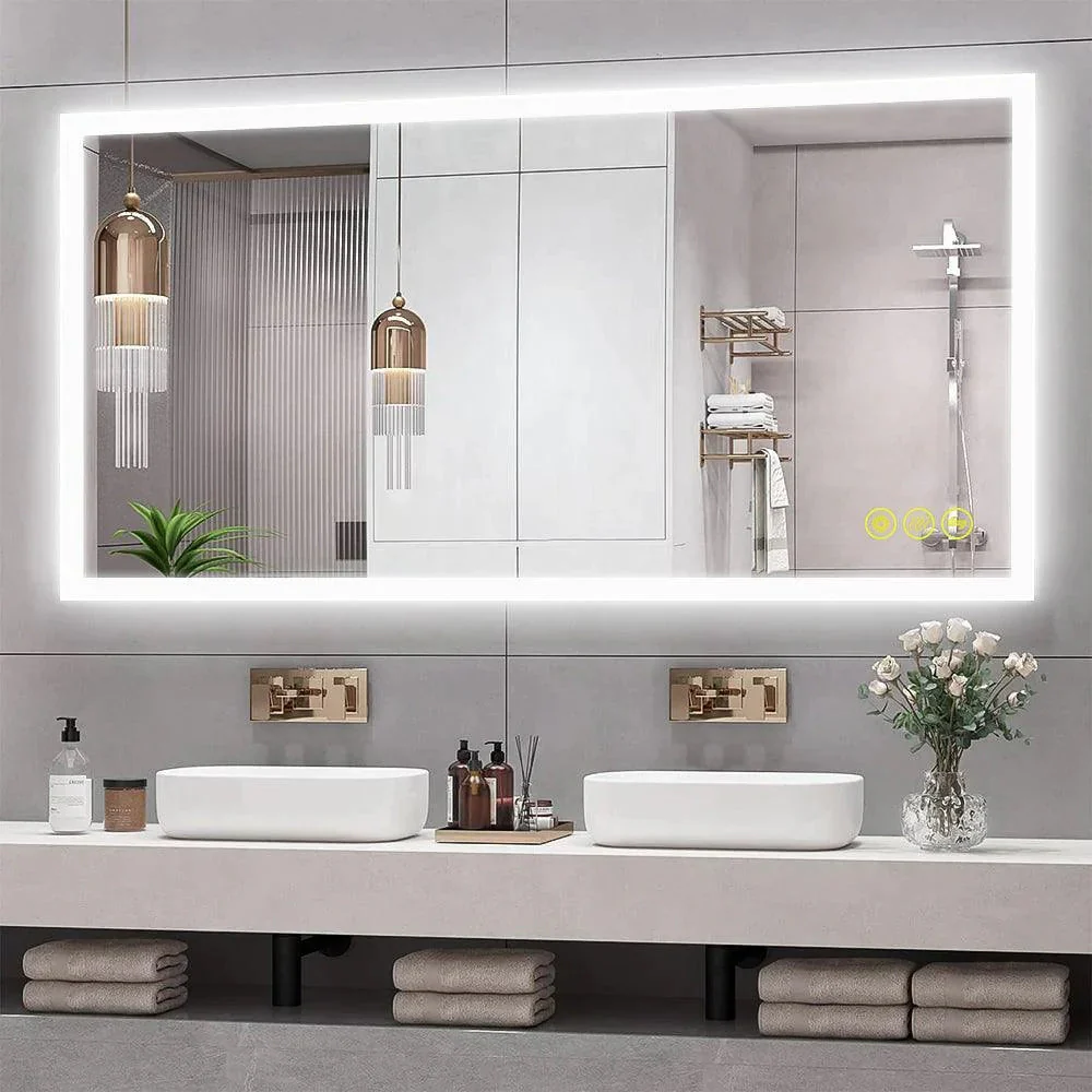 Parrot Uncle SmartGlow Dimmable LED Frameless Anti-Fog Bathroom Vanity Mirror - Image 13