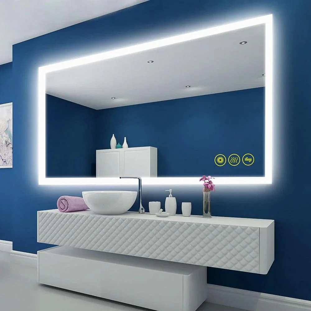 Parrot Uncle SmartGlow Dimmable LED Frameless Anti-Fog Bathroom Vanity Mirror - Image 14