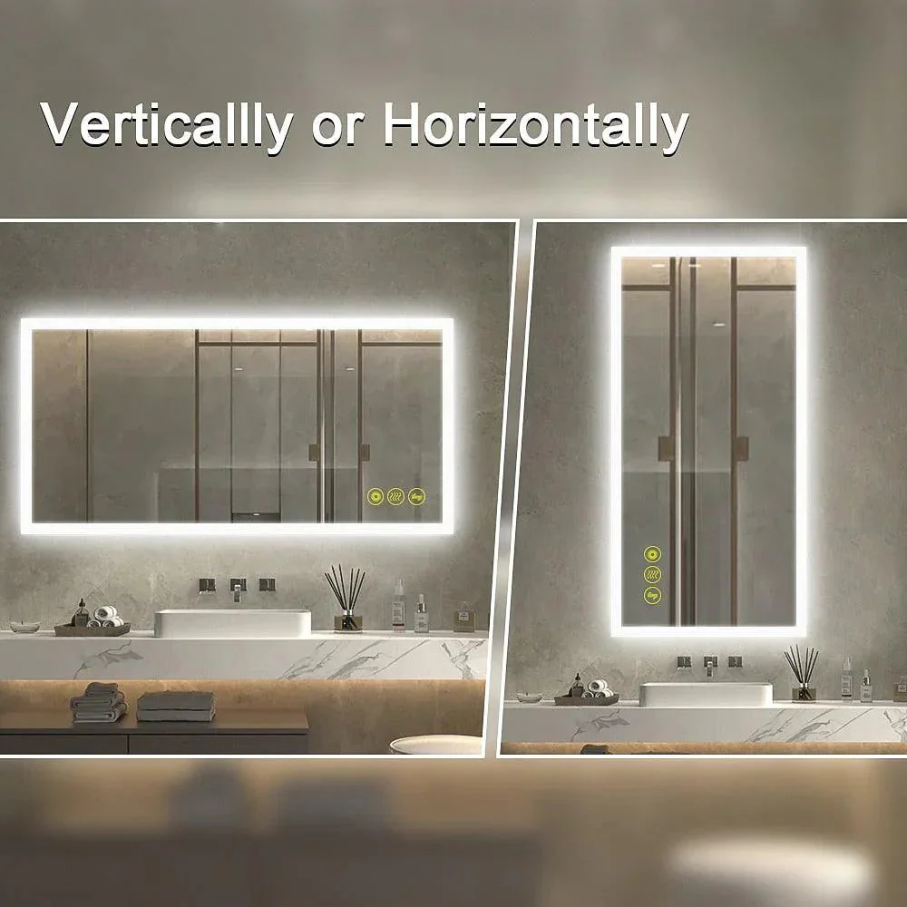 Parrot Uncle SmartGlow Dimmable LED Frameless Anti-Fog Bathroom Vanity Mirror - Image 17