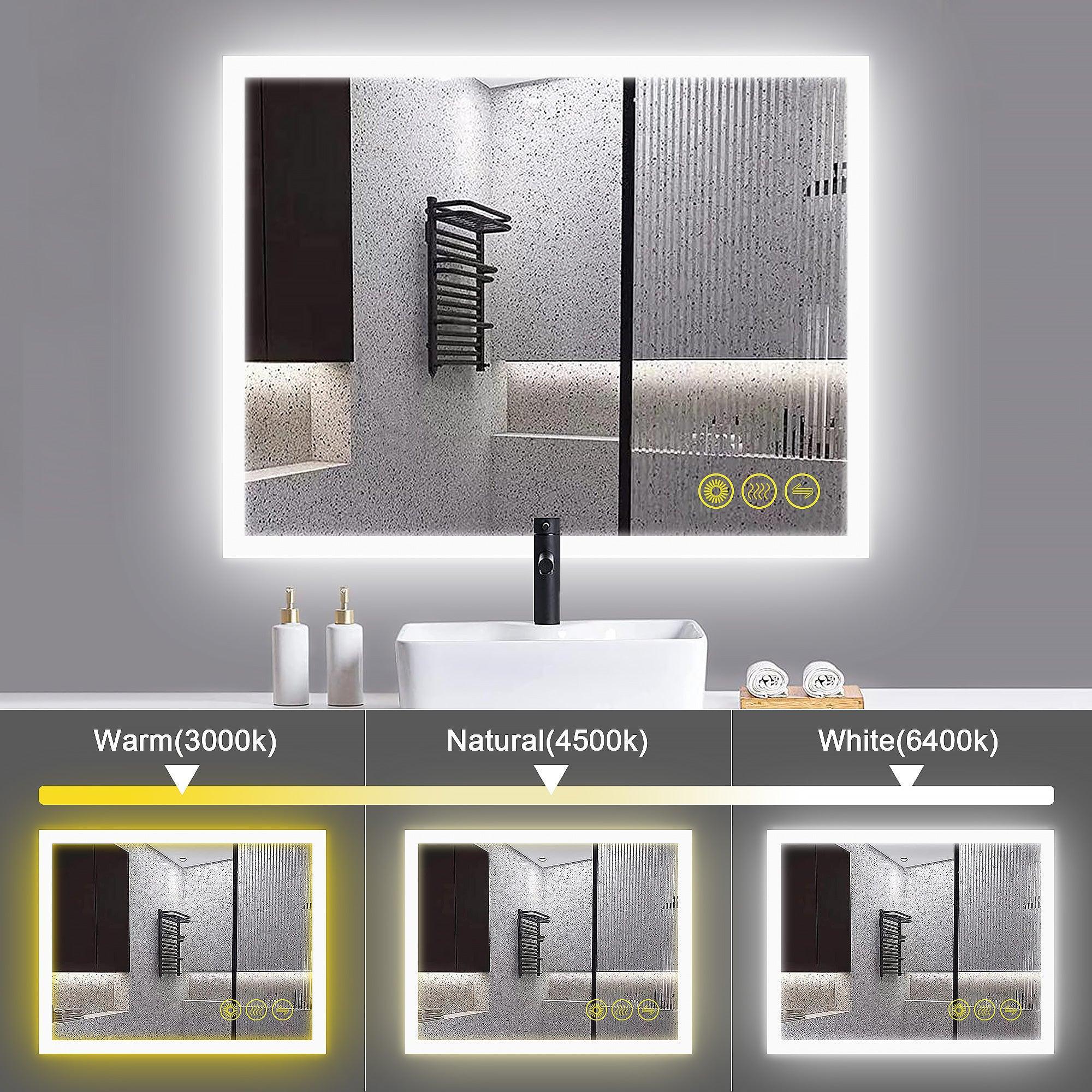 Parrot Uncle SmartGlow Dimmable LED Frameless Anti-Fog Bathroom Vanity Mirror - Image 21