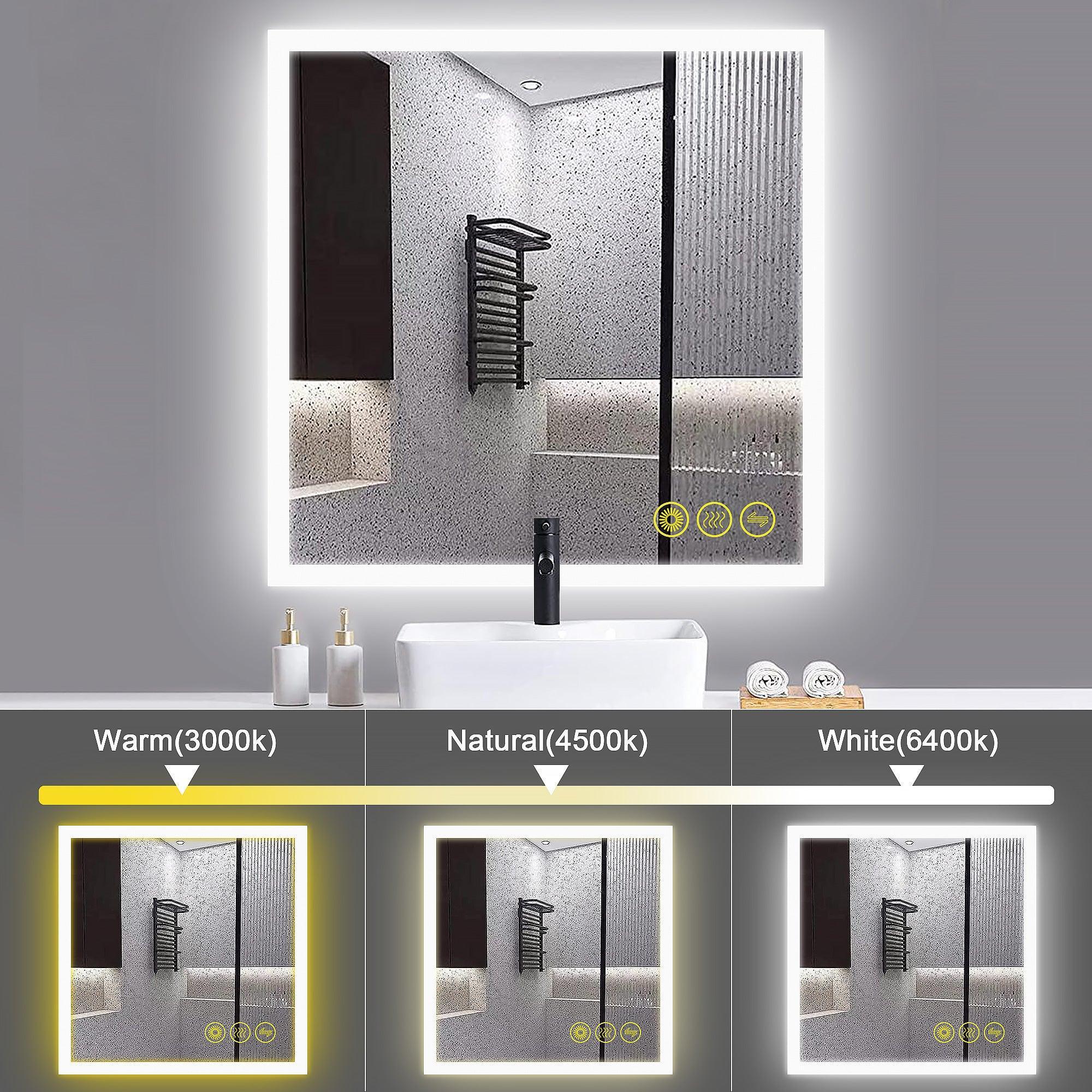 Parrot Uncle SmartGlow Dimmable LED Frameless Anti-Fog Bathroom Vanity Mirror - Image 25