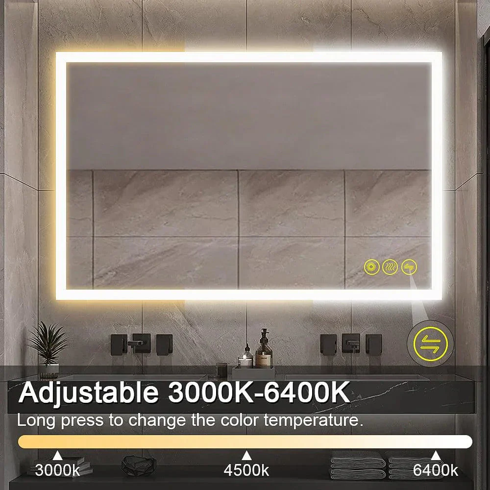 Parrot Uncle SmartGlow Dimmable LED Frameless Anti-Fog Bathroom Vanity Mirror - Image 36