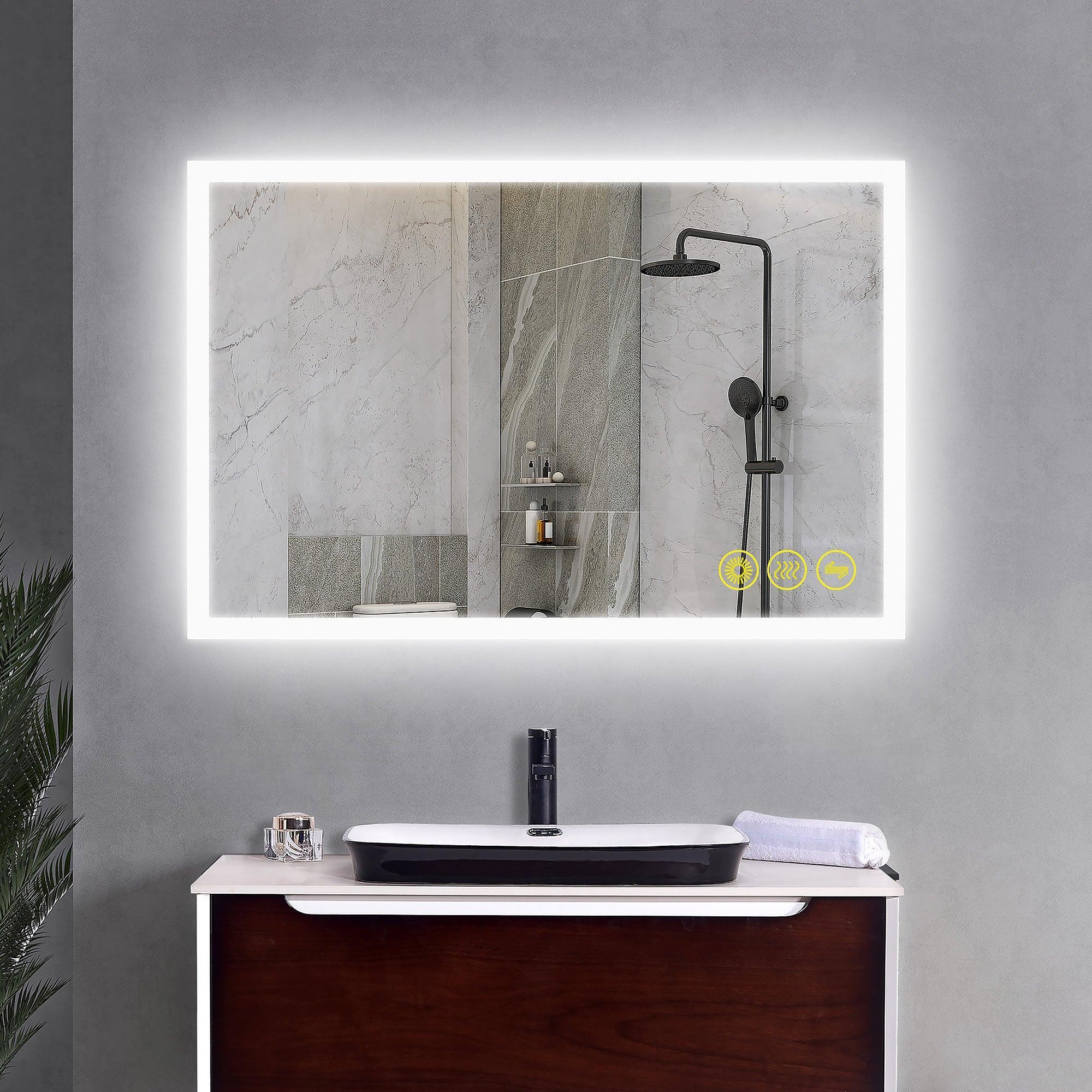 Parrot Uncle SmartGlow Dimmable LED Frameless Anti-Fog Bathroom Vanity Mirror - Image 9