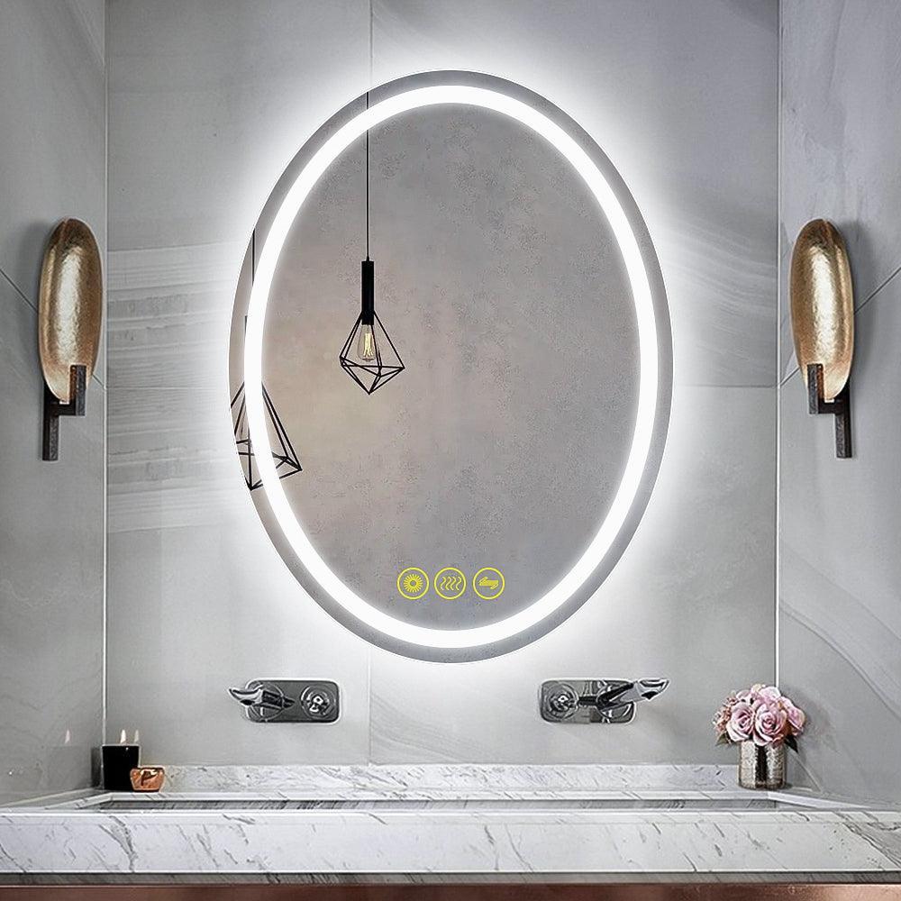Parrot Uncle SmartReflex Oval LED Mirror Backlit 3000K-6400K Frameless Anti-Fog Dimmable Bathroom/Vanity Mirror - Image 11
