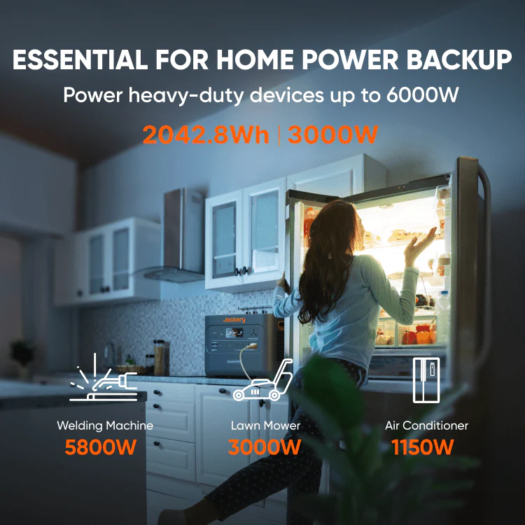 Jackery Solar Generator 2000 Plus, 2-24 kWh Expandable Capacity, LiFePO4 Battery ( 60-200050-US00029) - Image 5