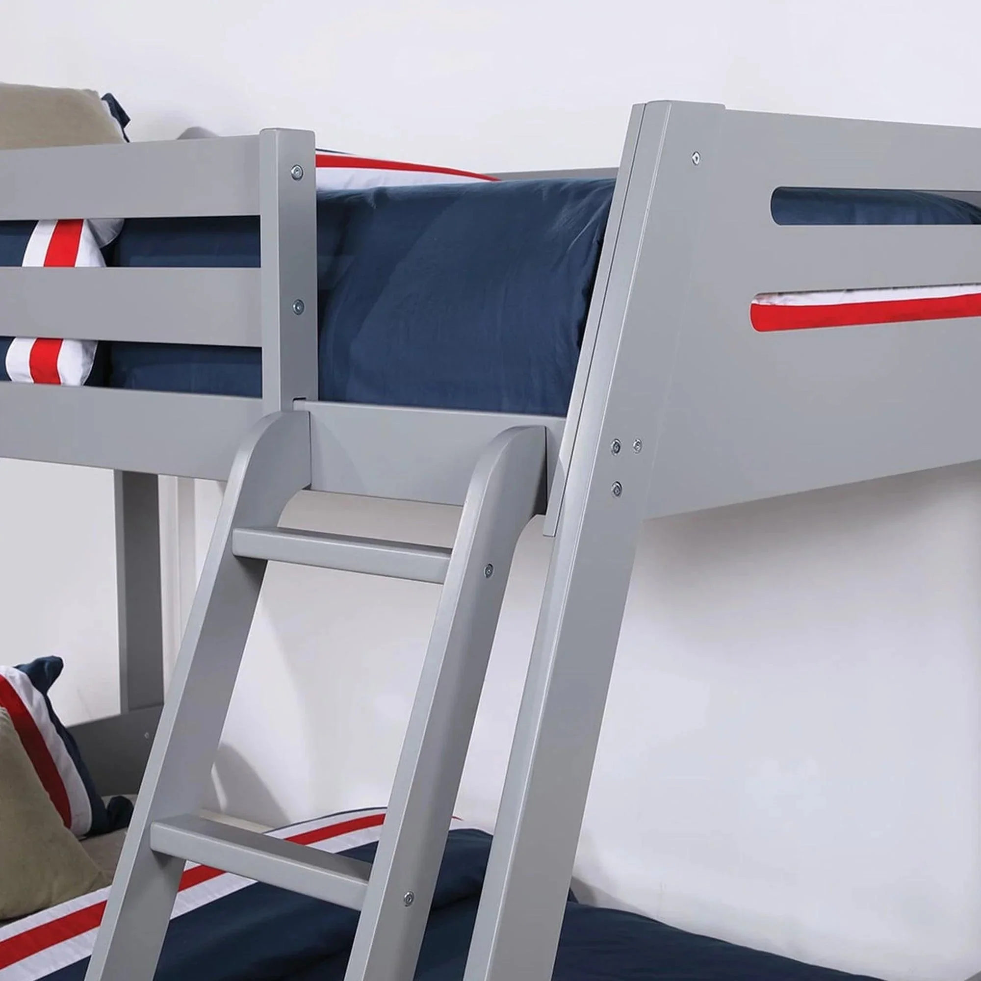 Parrot Uncle Solid Wood Twin / Full Bunk Bed with Reversible Angled Ladder and Underbed Drawers - Image 11