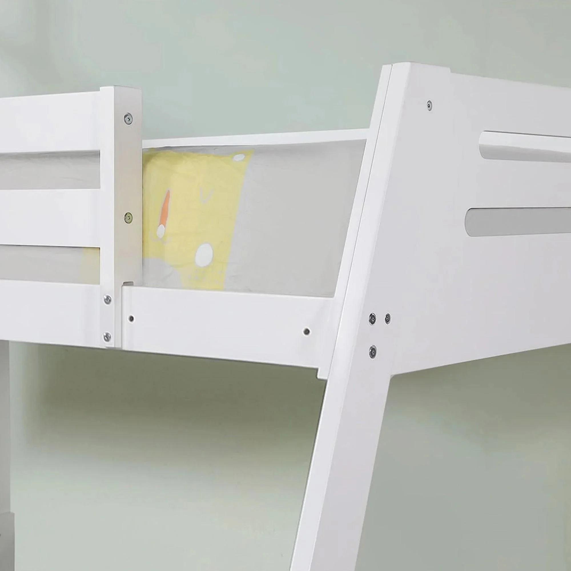 Parrot Uncle Solid Wood Twin / Full Bunk Bed with Reversible Angled Ladder and Underbed Drawers - Image 3