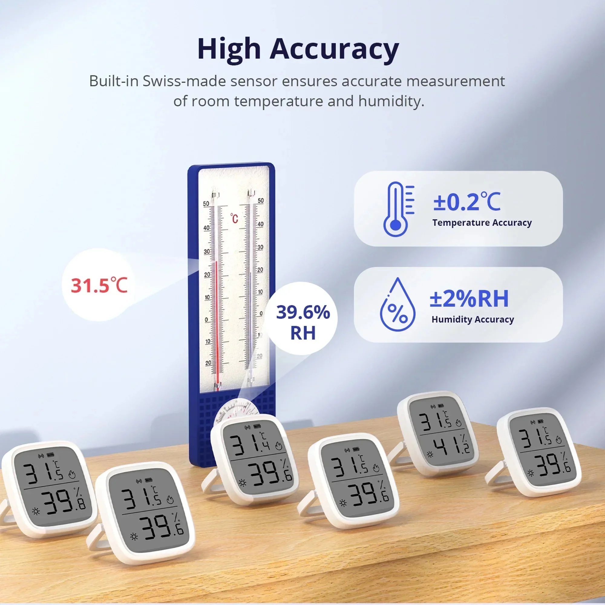 Parrot Uncle SONOFF Zigbee LCD Display Smart Temperature Humidity Sensor (SNZB-02D) - Image 3
