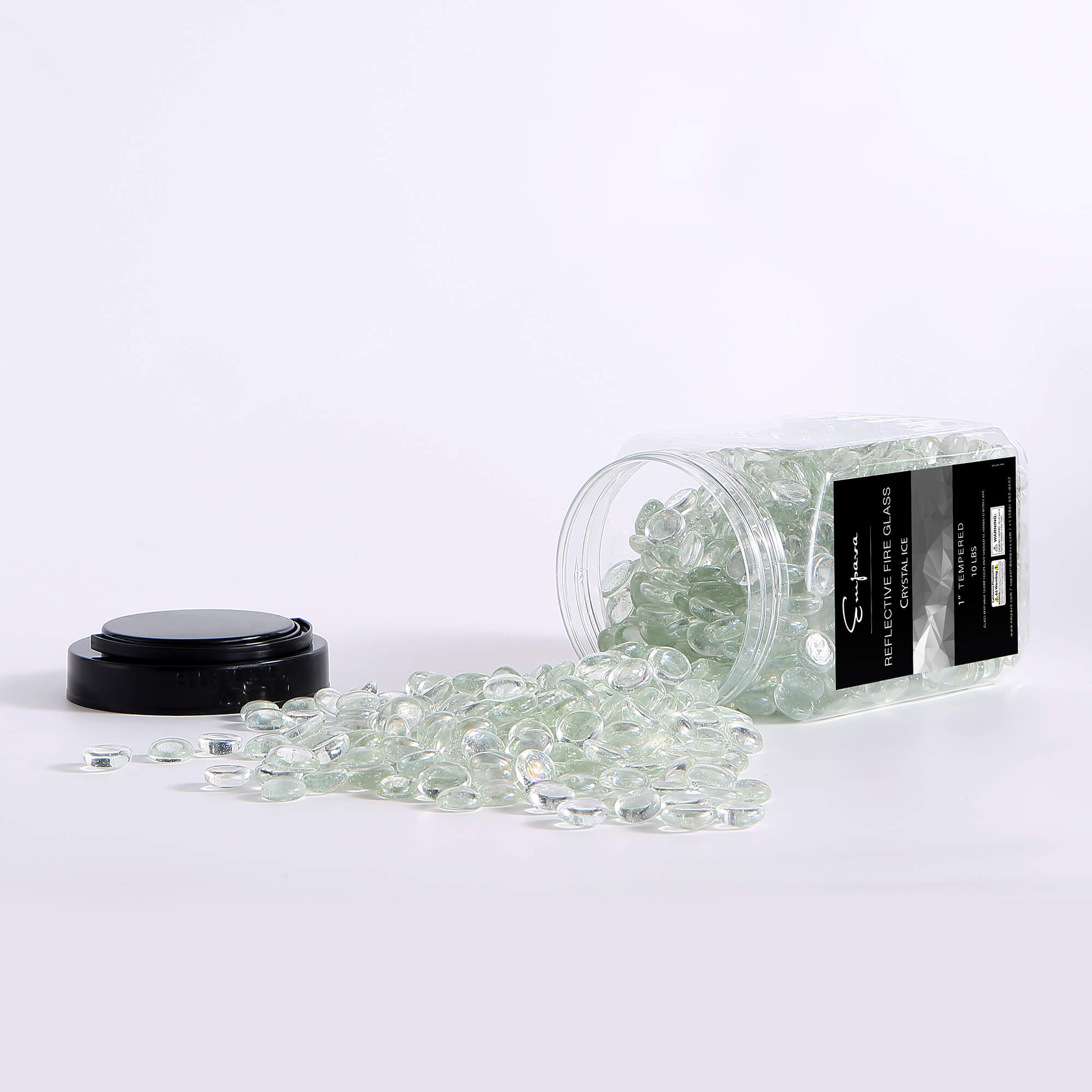 Empava Tempered Fire Glass Beads in Crystal Ice (EMPV-FG88) - Image 2