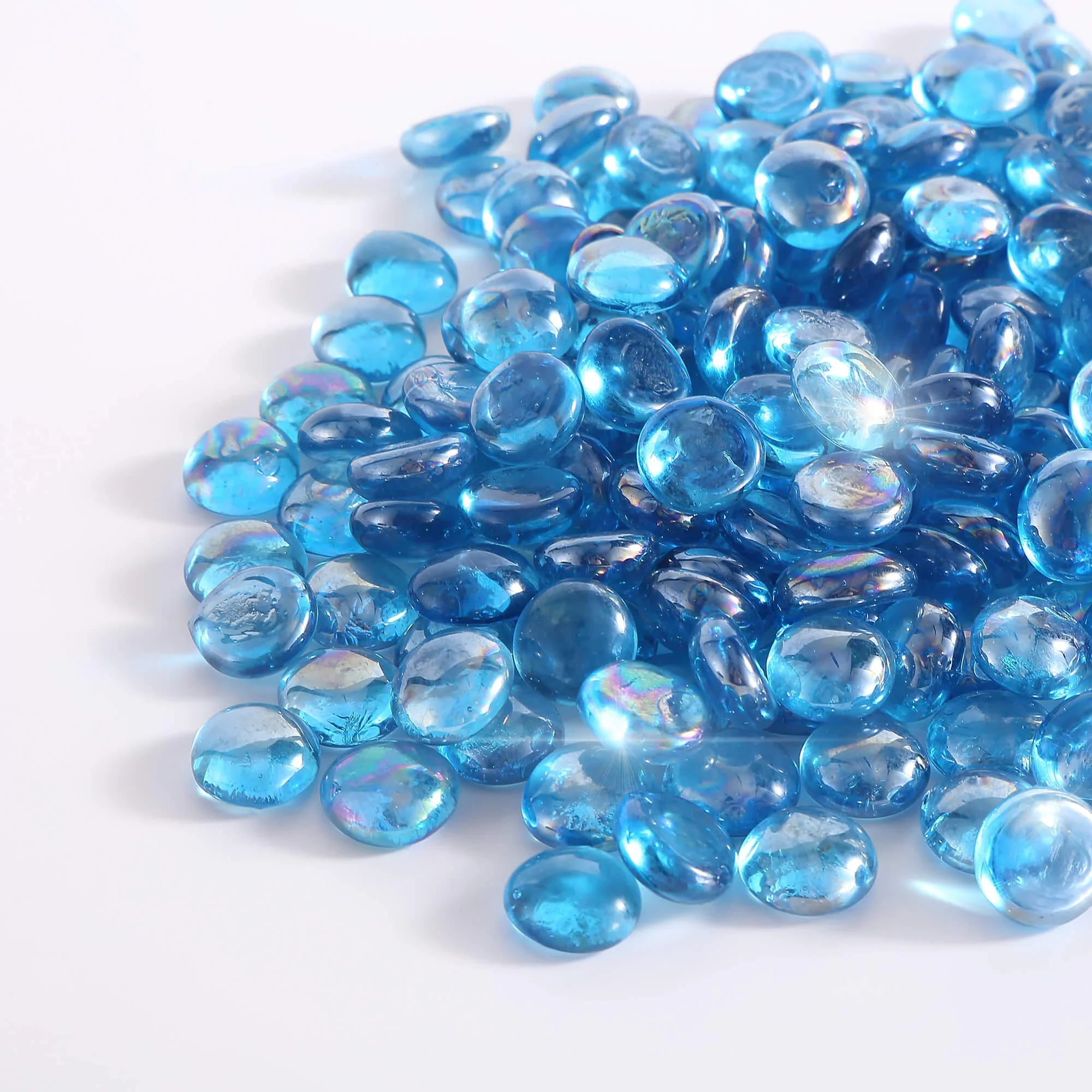 Empava Tempered Fire Glass Beads in Carribean Blue (EMPV-FG89) - Image 3
