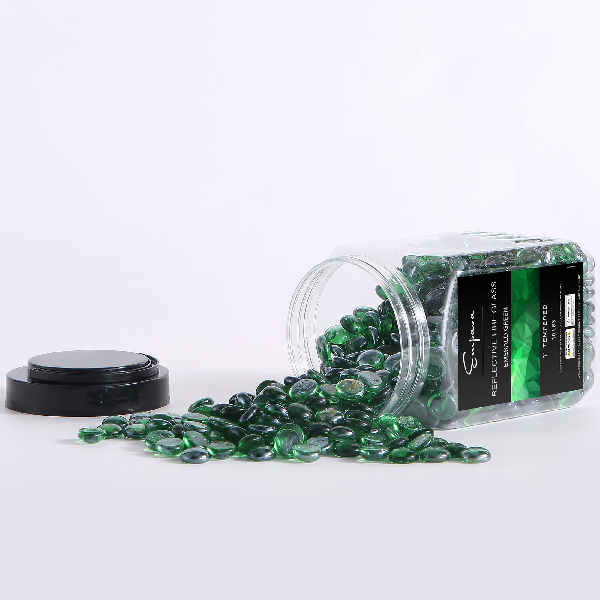 Empava Tempered Fire Glass Beads in Green (EMPV-FG91) - Image 2