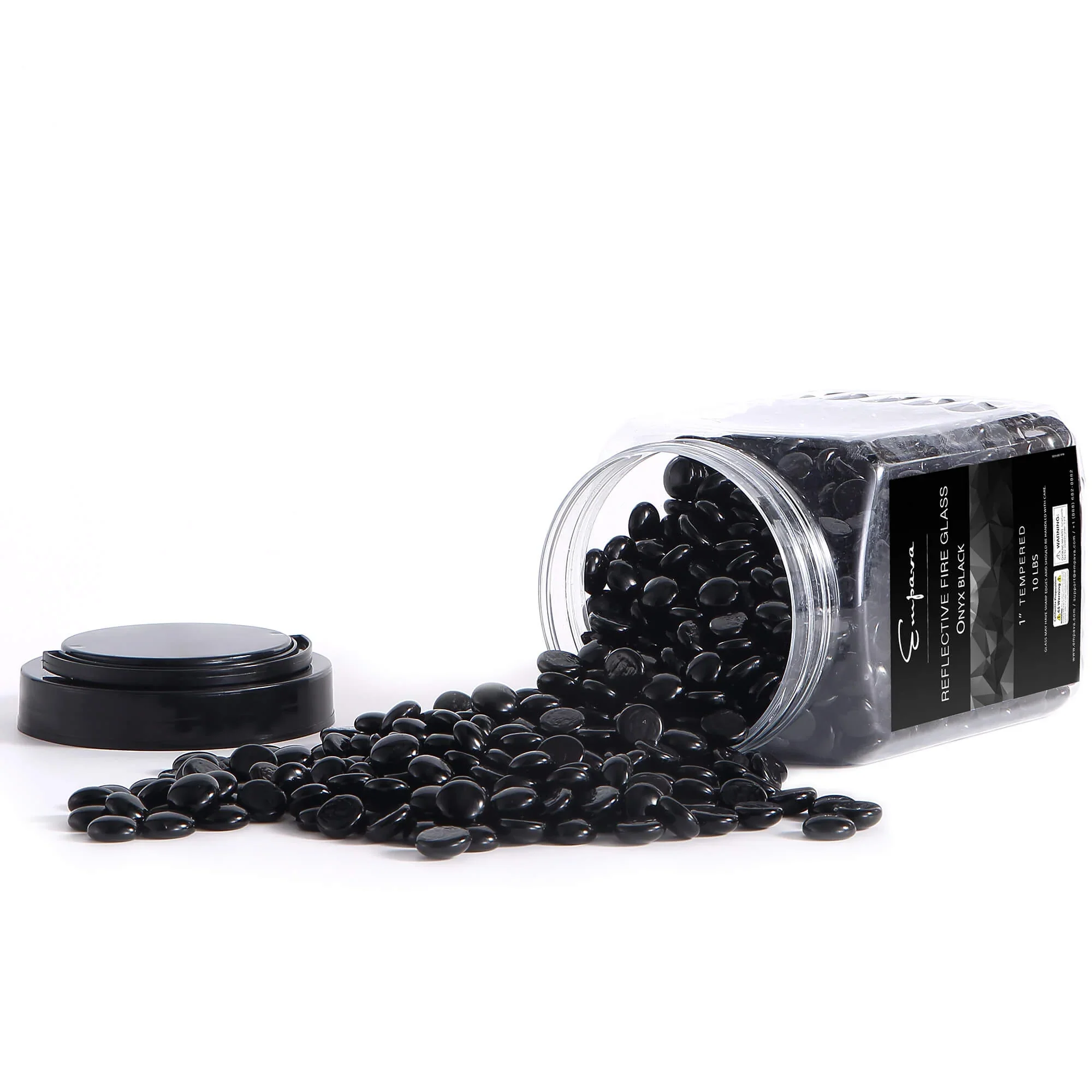 Empava Tempered Fire Glass Beads in Onyx Black (EMPV-FG93) - Image 2