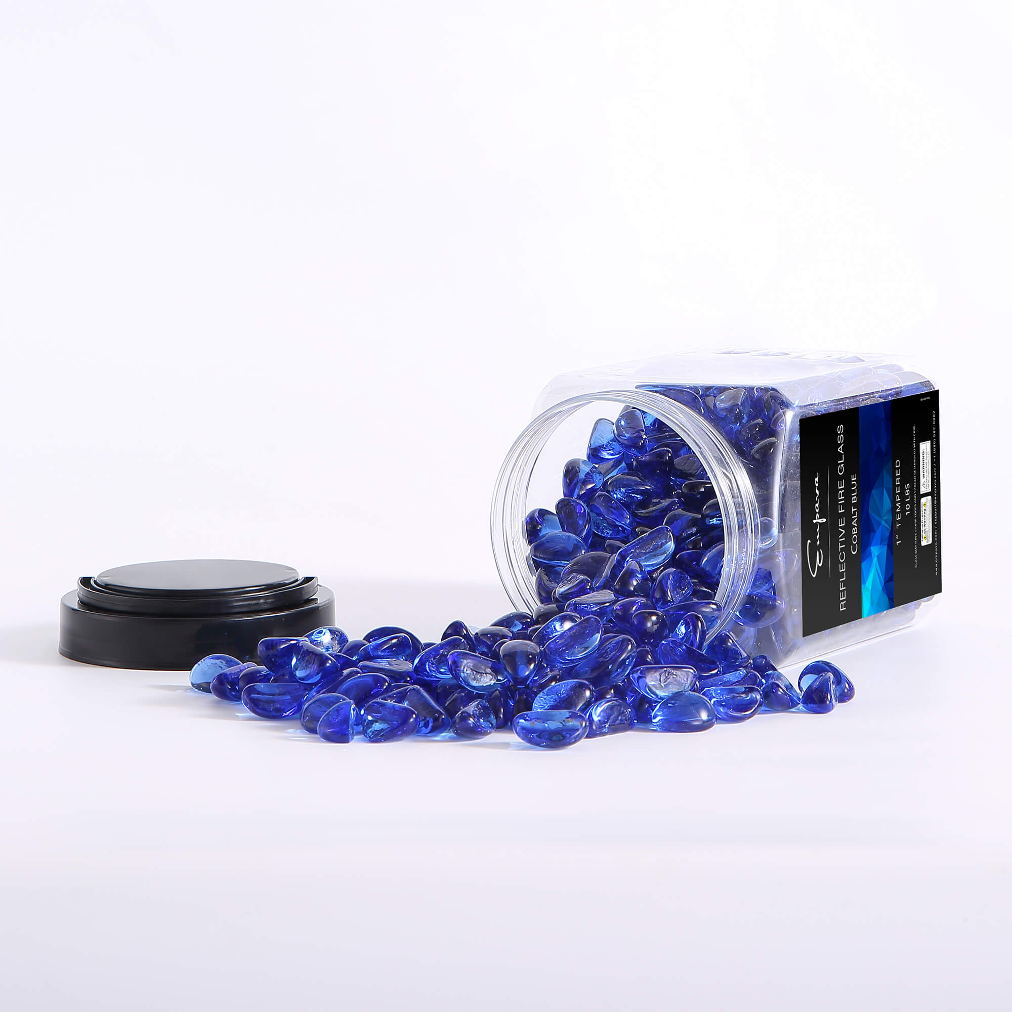 Empava Tempered Fire Glass Cashews in Cobalt Blue (EMPV-FG86) - Image 2