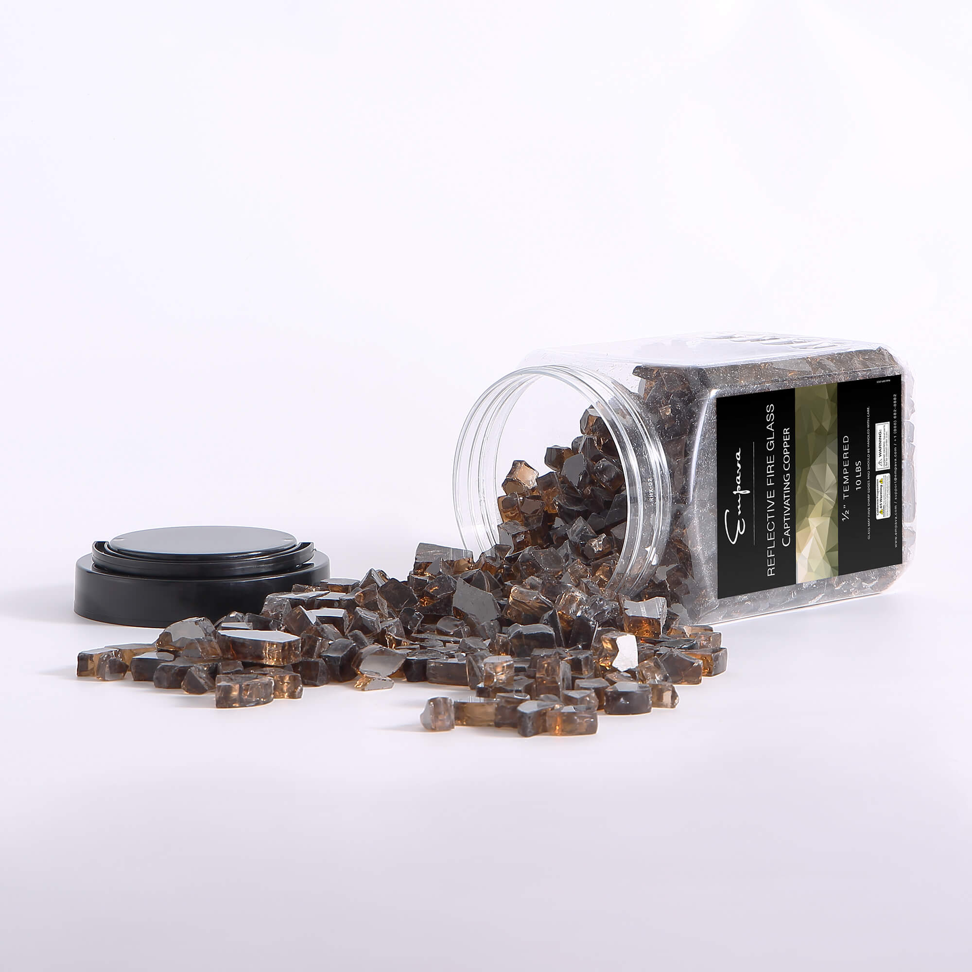 Empava Tempered Fire Glass in Captivating Copper (EMPV-2FG73) - Image 2