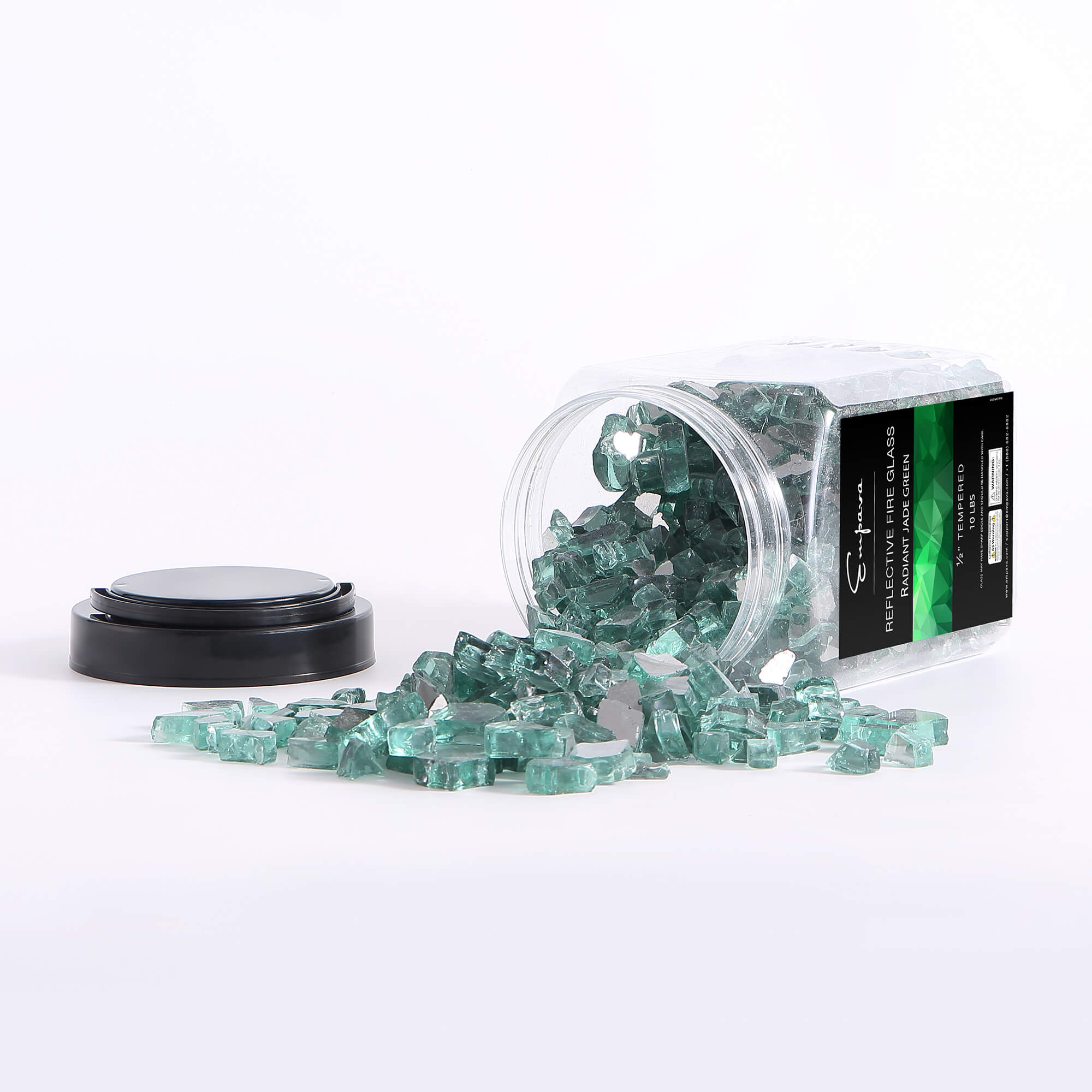 Empava Tempered Fire Glass in Jade Green (EMPV-2FG74) - Image 2