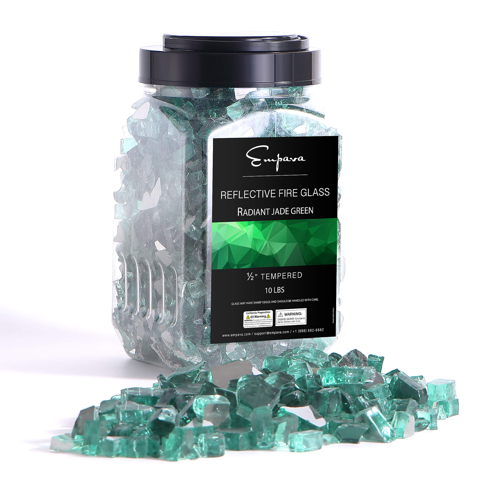 Empava Tempered Fire Glass in Jade Green (EMPV-2FG74) - Image 4