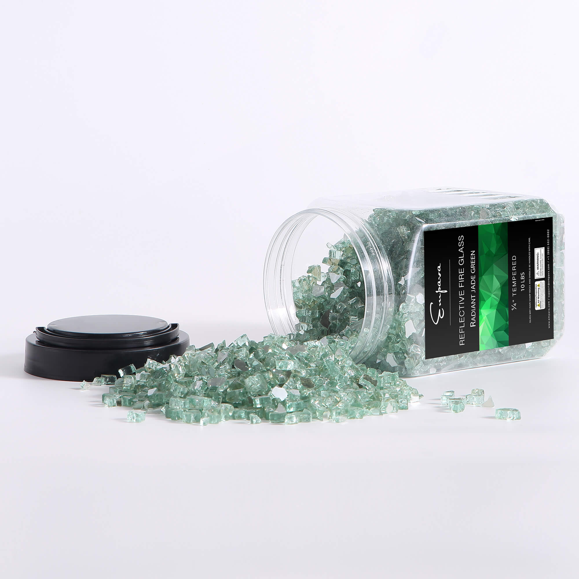 Empava Tempered Fire Glass in Radiant Jade Green (EMPV-4FG81) - Image 2