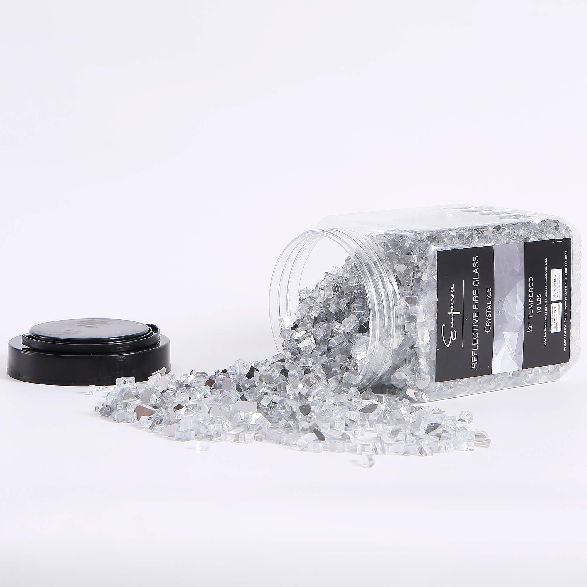 Empava Tempered Fire Glass in Crystal Ice (EMPV-4FG82) - Image 2