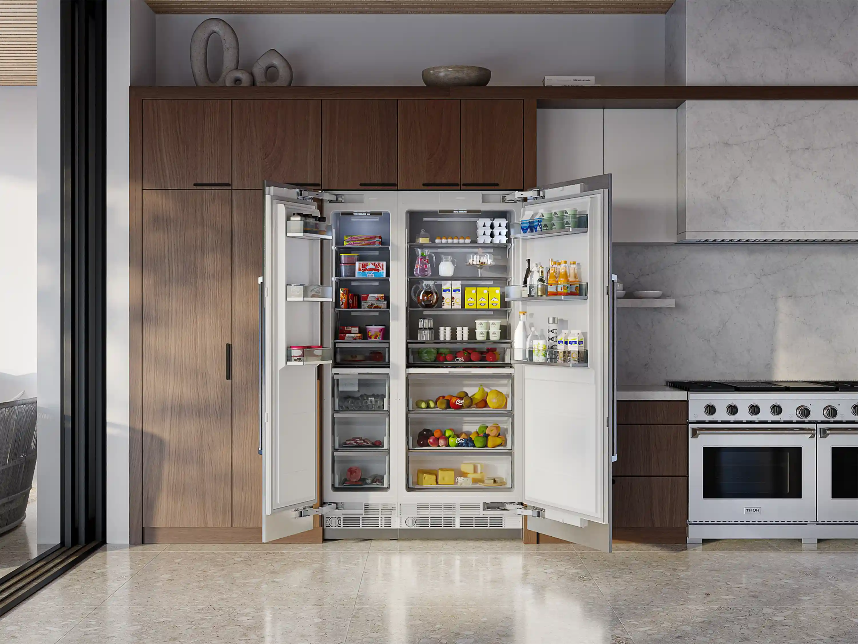 Thor Kitchen X-Series 18-Inch 8.6 Cu. Ft. Column Freezer with Ice Maker in Stainless Steel (XRF18CFZ-SS) - Image 3