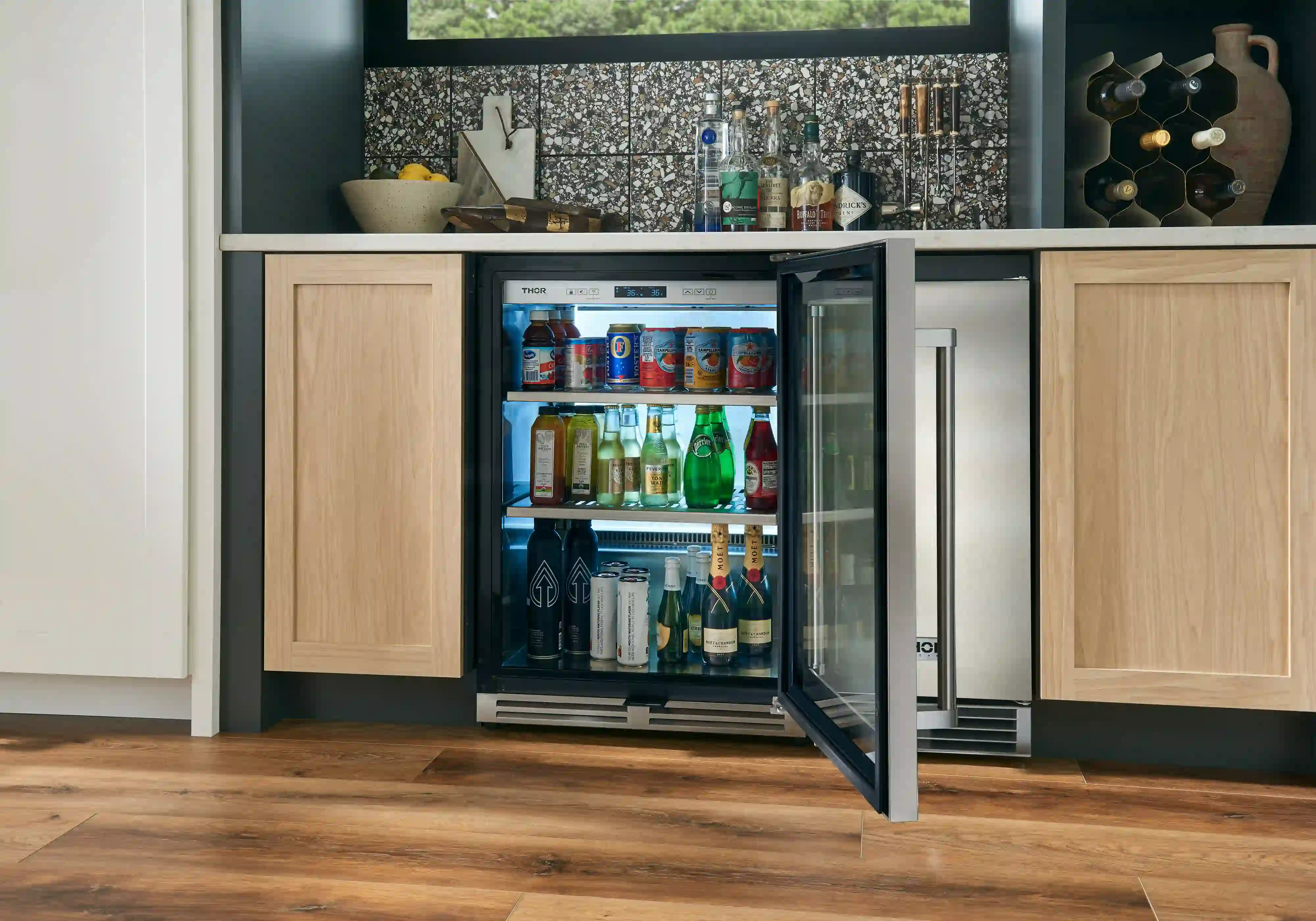 Thor Kitchen 2-Piece Appliance Package - 24-Inch Under Counter Wine Cooler and Beverage Cooler Cooler in Stainless Steel - Image 11