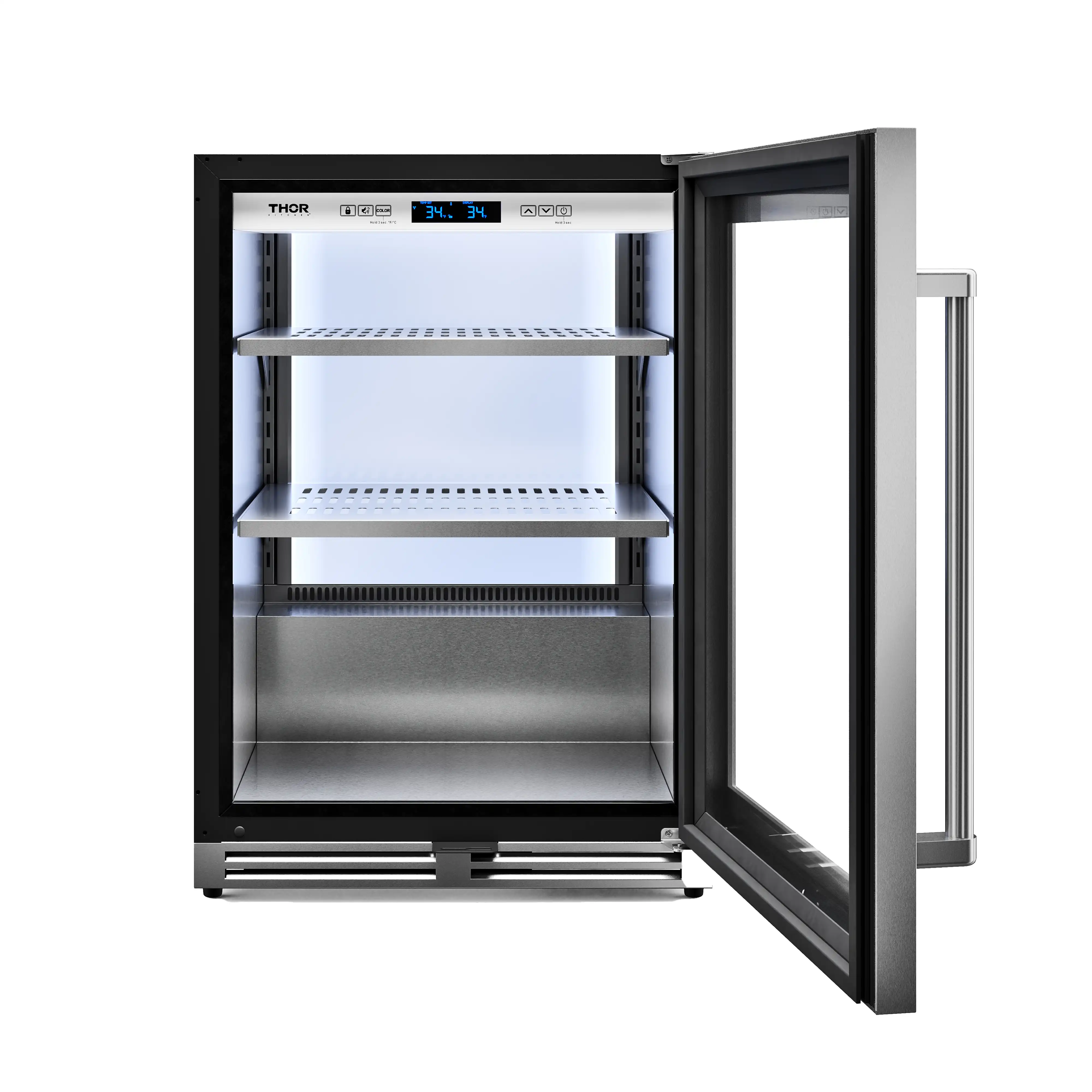 Thor Kitchen 2-Piece Appliance Package - 24-Inch Under Counter Wine Cooler and Beverage Cooler Cooler in Stainless Steel - Image 15