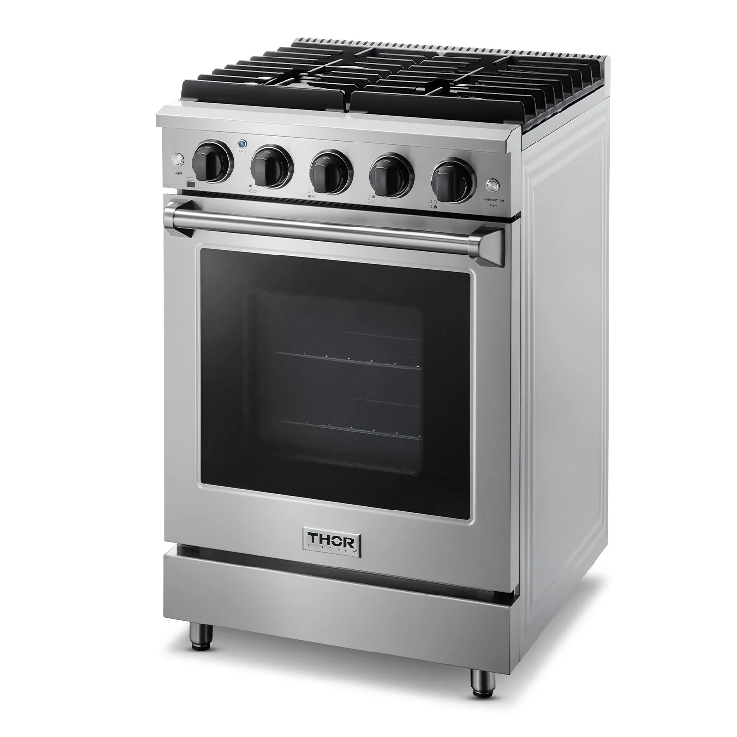 Thor Kitchen 24-Inch 3.7 Cu. Ft. Oven Propane Gas Range with in Stainless Steel (LRG2401ULP) - Image 3