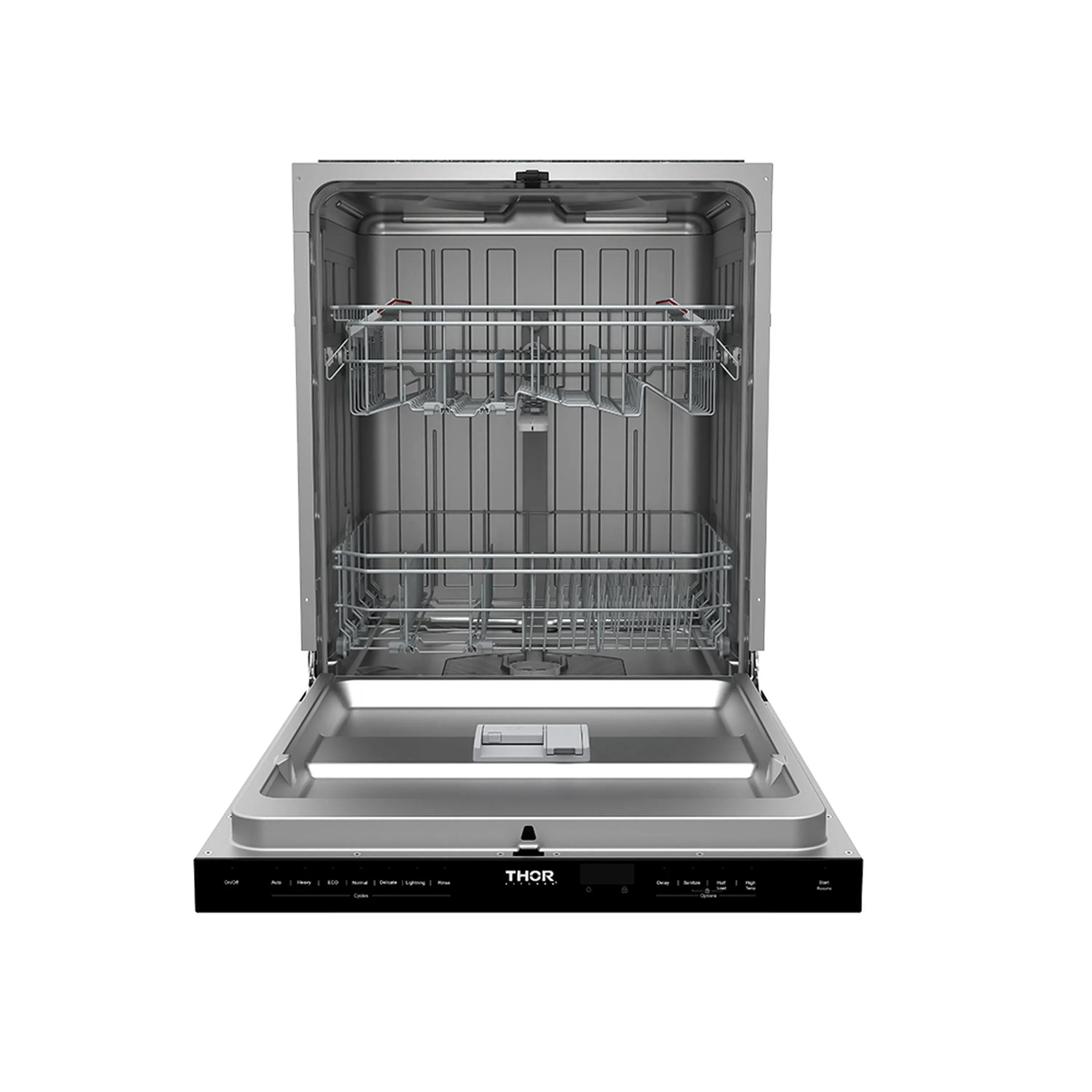Thor Kitchen 24-Inch Built-In Dishwasher with 7 Cycles and Pocket Handle in Black (TDW24PTB) - Image 9