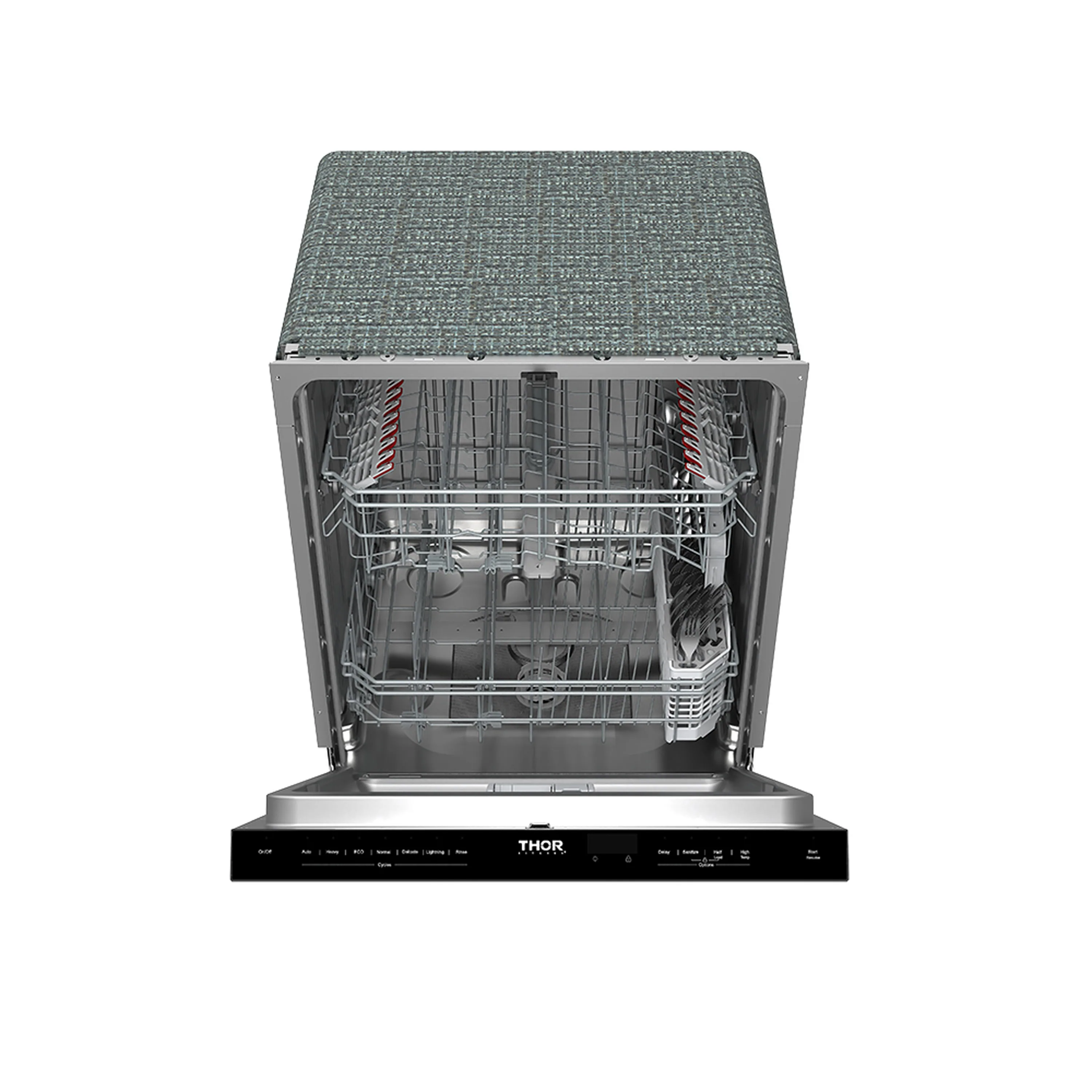 Thor Kitchen 24-Inch Built-In Dishwasher with 7 Cycles and Pocket Handle in Stainless Steel (TDW24PT) - Image 10