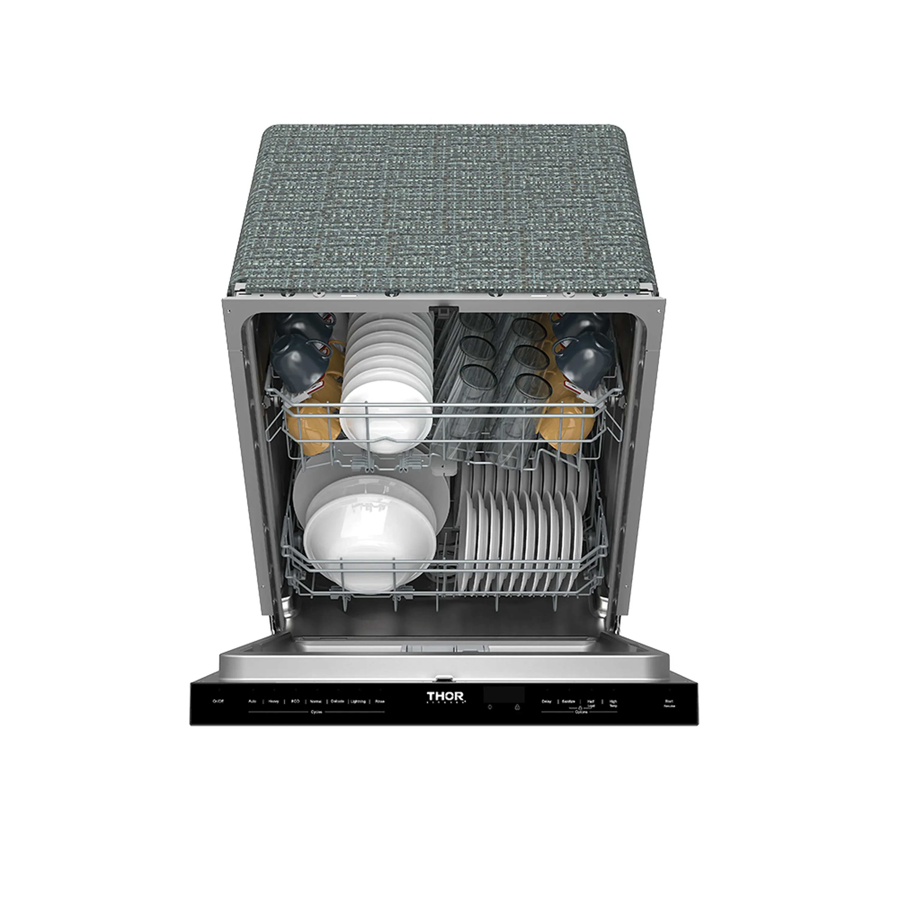 Thor Kitchen 24-Inch Built-In Dishwasher with 7 Cycles and Pocket Handle in Stainless Steel (TDW24PT) - Image 11
