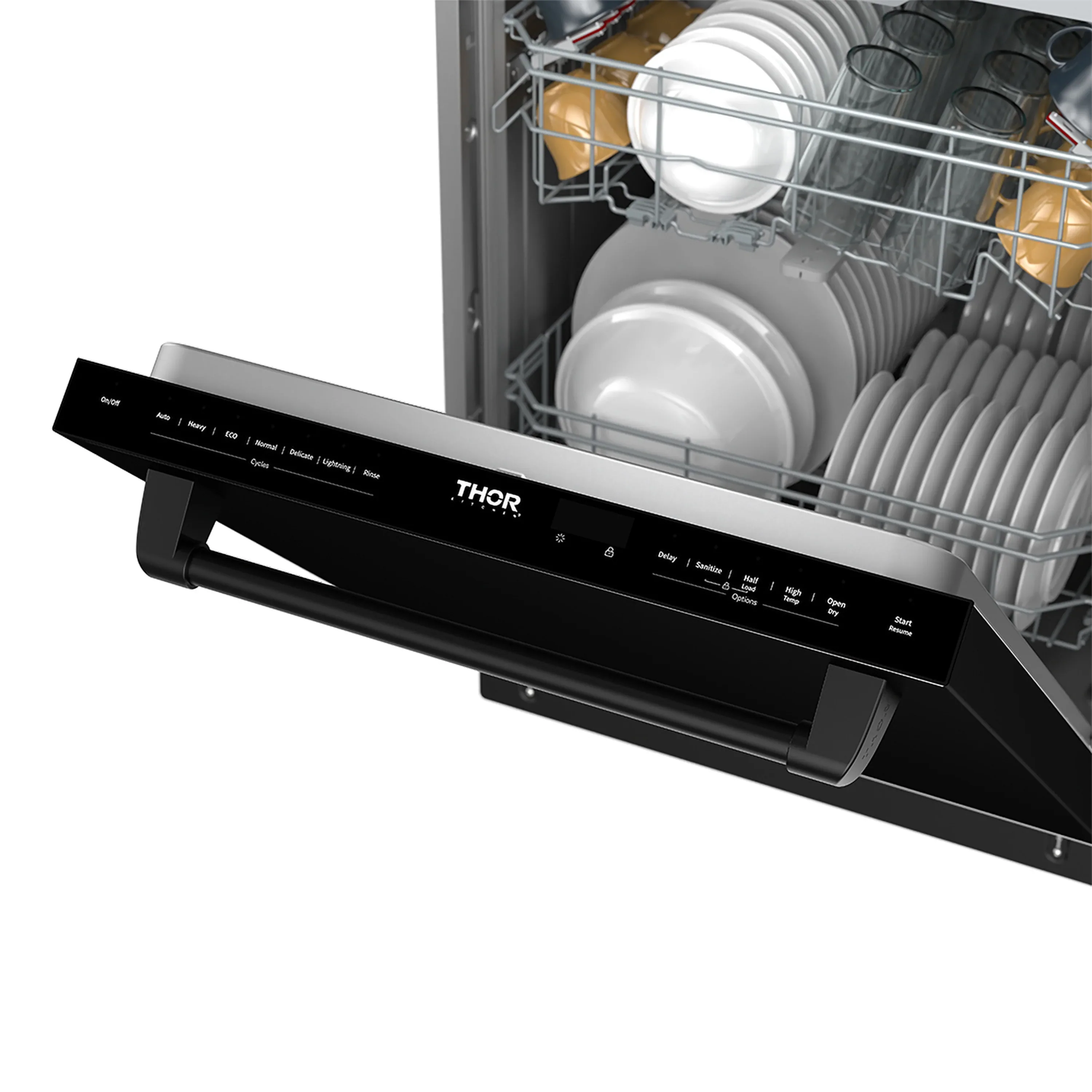 Thor Kitchen 24-Inch Top Control Built-In Dishwasher in Black (TDW24C7B) - Image 6