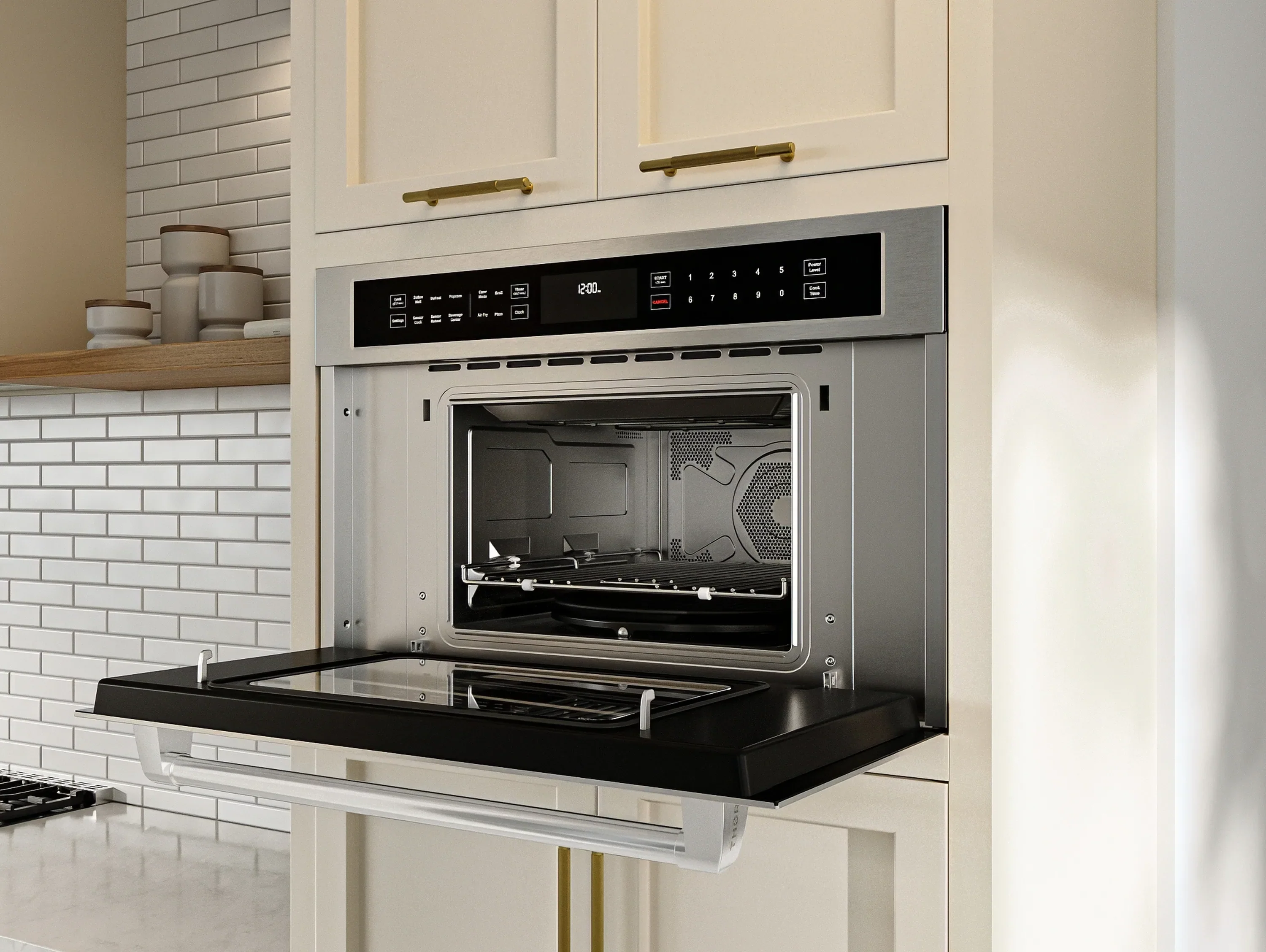 Thor Kitchen 2-Piece Appliance Package - 30-Inch Electric Wall Oven, and Microwave with Air Fryer in Stainless Steel - Image 15
