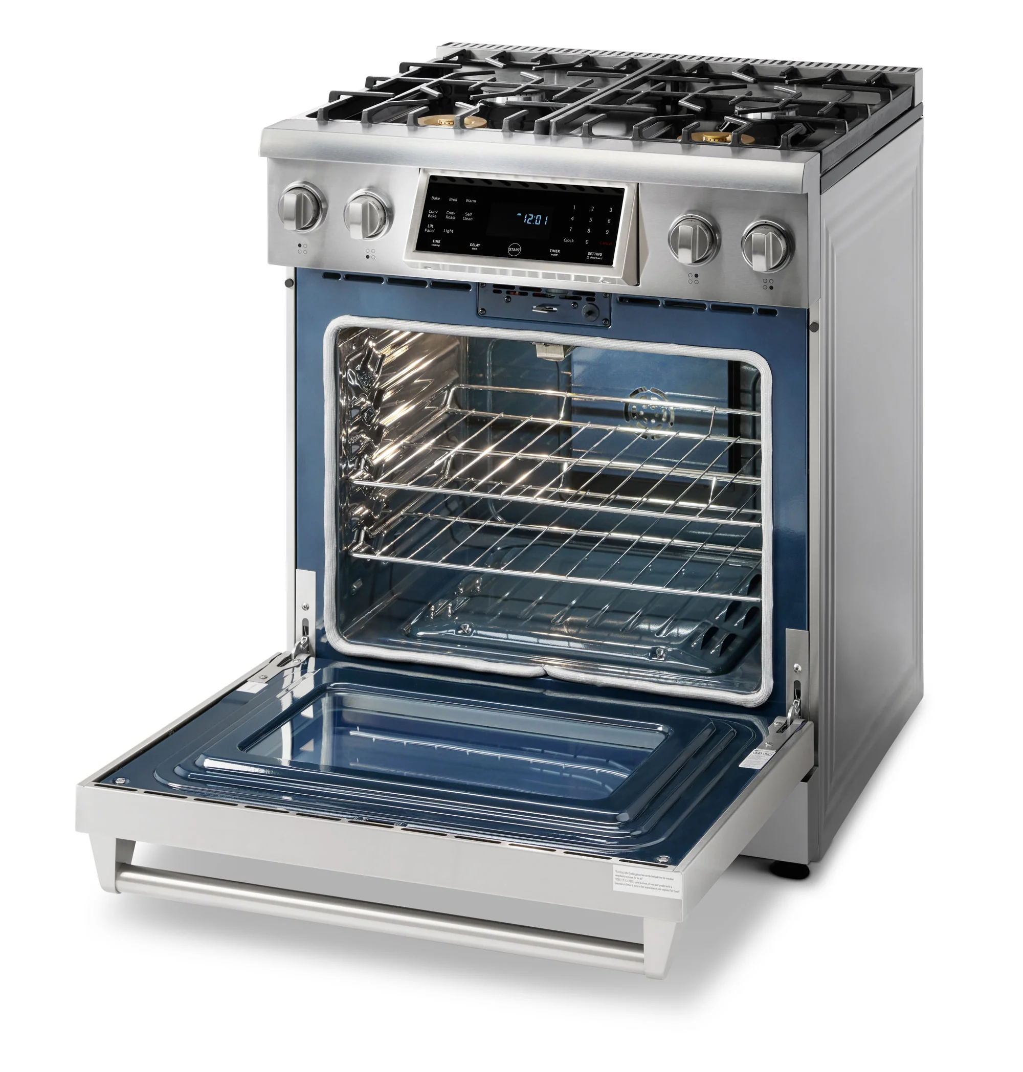 Thor Kitchen 30" Propane Gas Range with 4.55 Cu. Ft. Self-Cleaning Oven and Tilt Panel in Stainless Steel (TRG3001LP) - Image 4