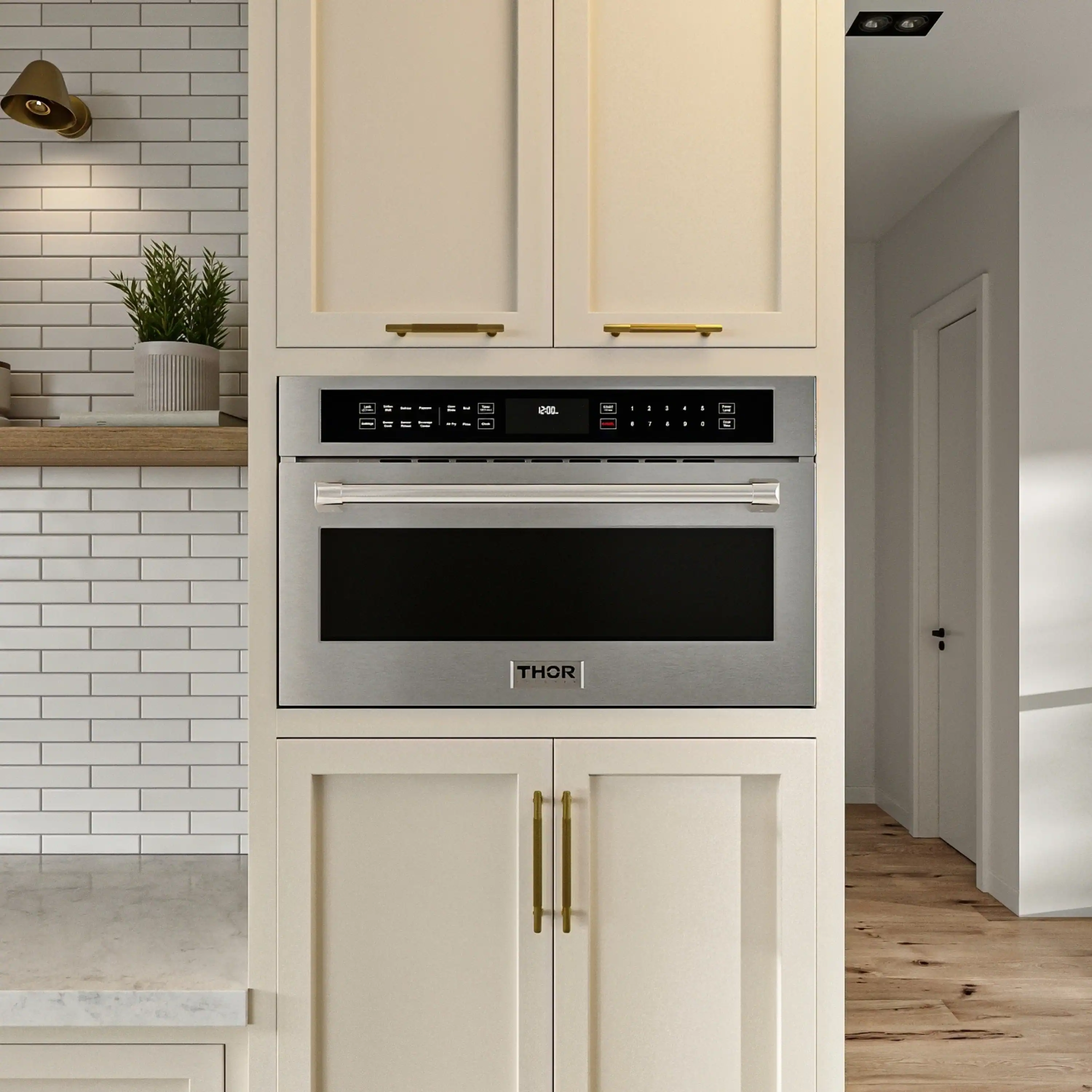 Thor Kitchen 30-Inch Built-In Air Fry Microwave Oven with Drop-Down Door (TMO30H) - Image 4